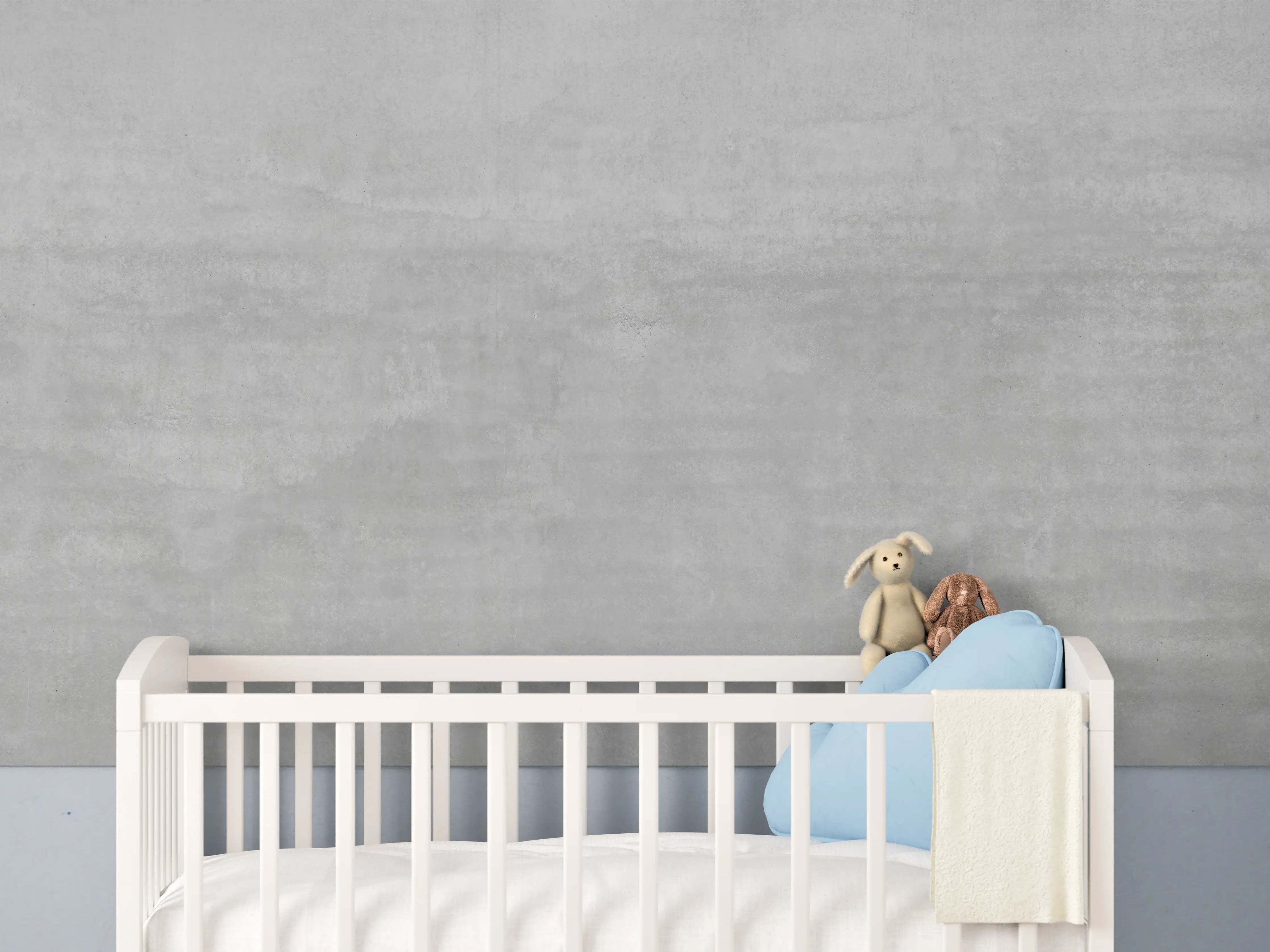 Babyzimmer Wandgestaltung - Sicht-Beton Textur