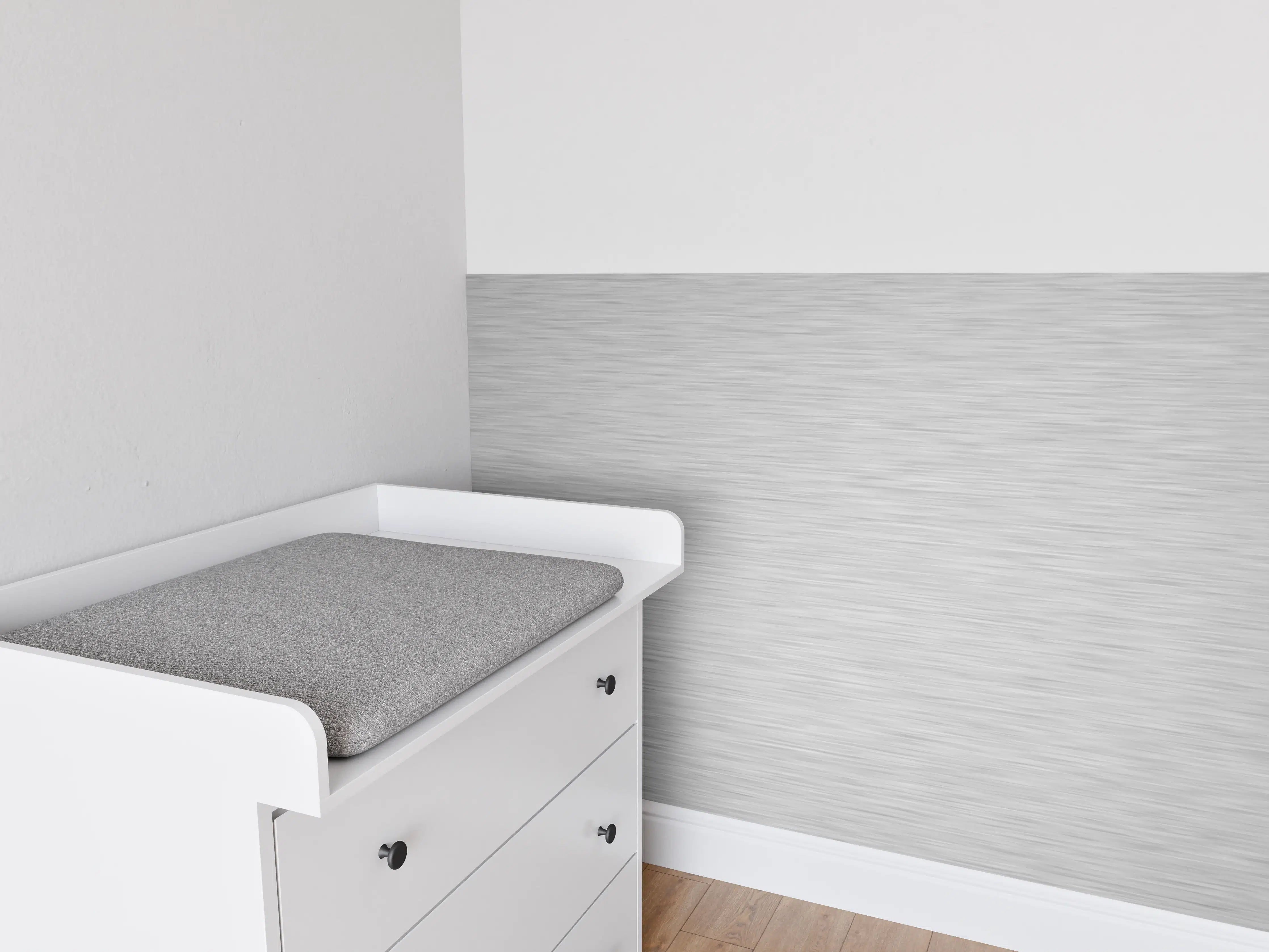 Babyzimmer Wandgestaltung - Silver - ALU Prime - Metall Gebürstet