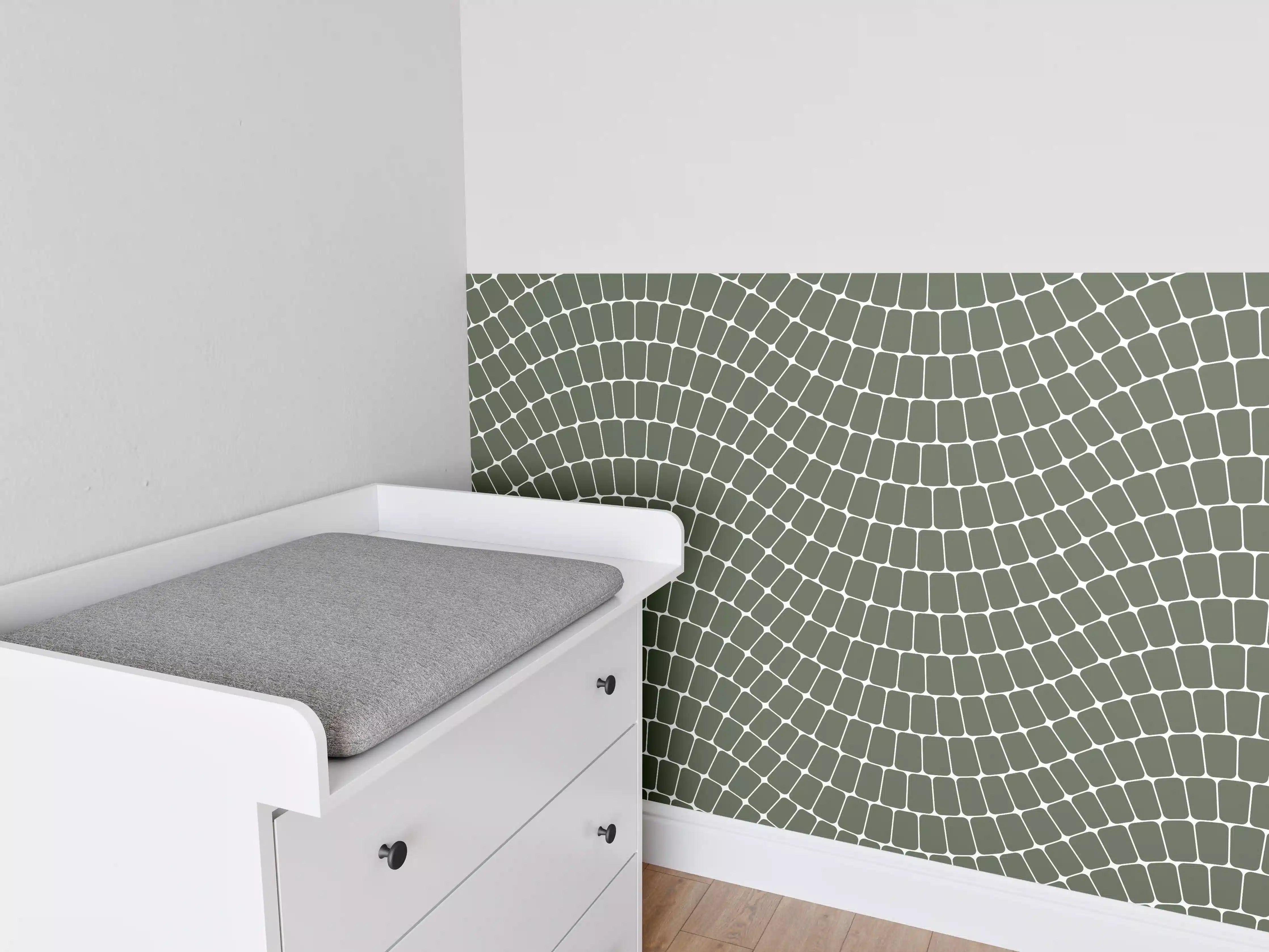 Babyzimmer Wandgestaltung - Sinuoso Bosco Green