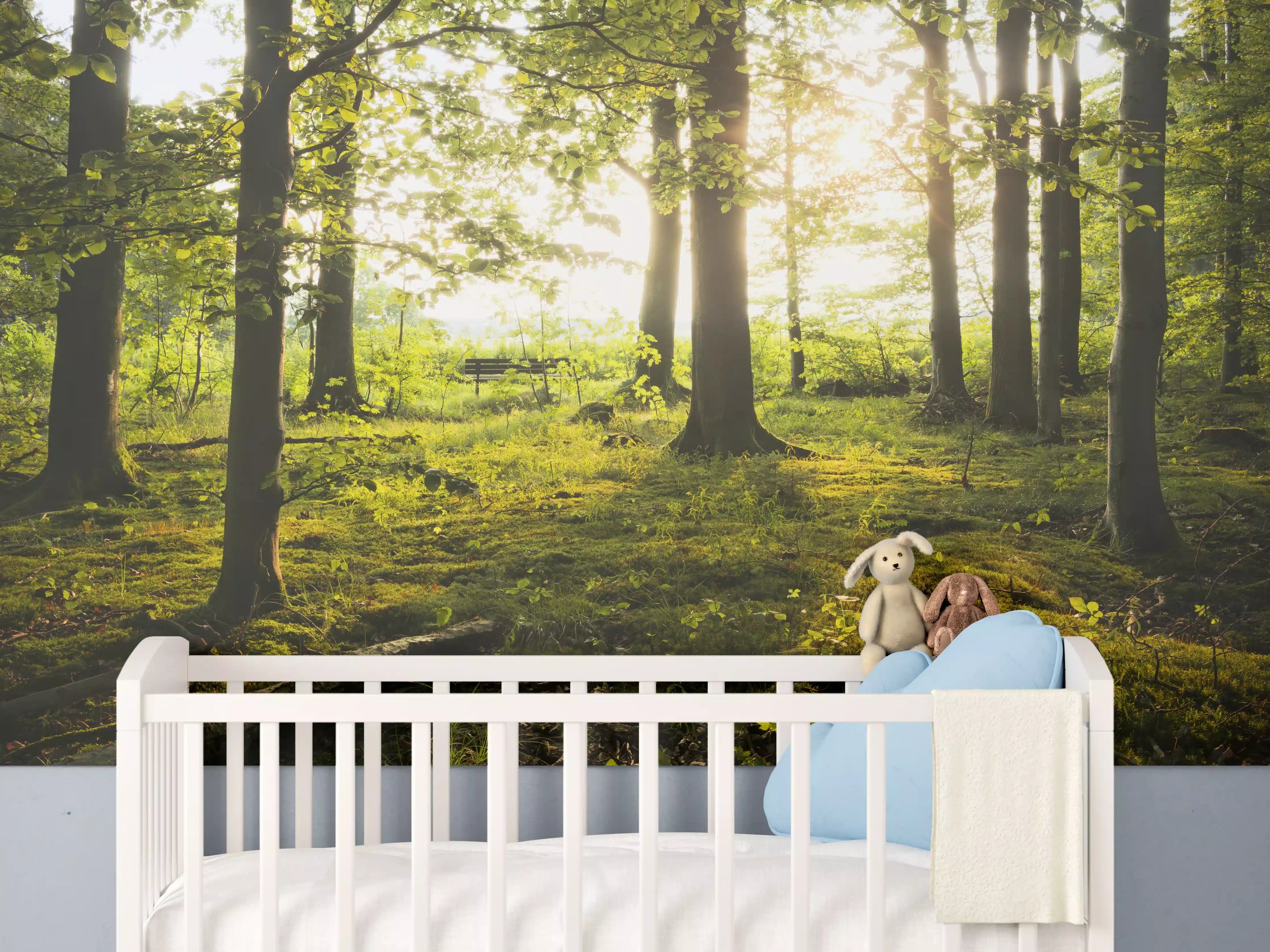 Babyzimmer Wandgestaltung - Sommer Wald
