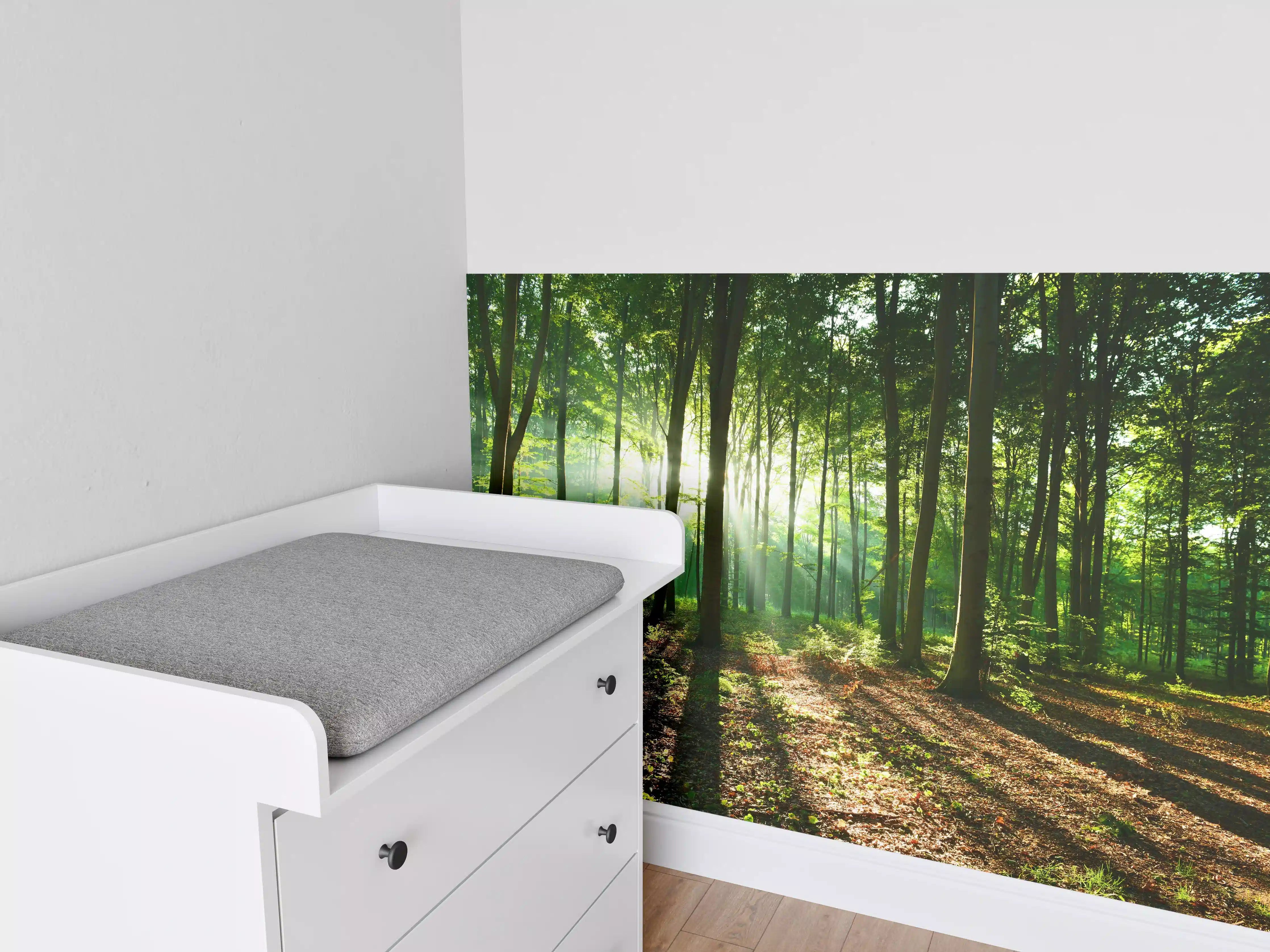 Babyzimmer Wandgestaltung - Sonnenaufgang im Bayrischem Wald