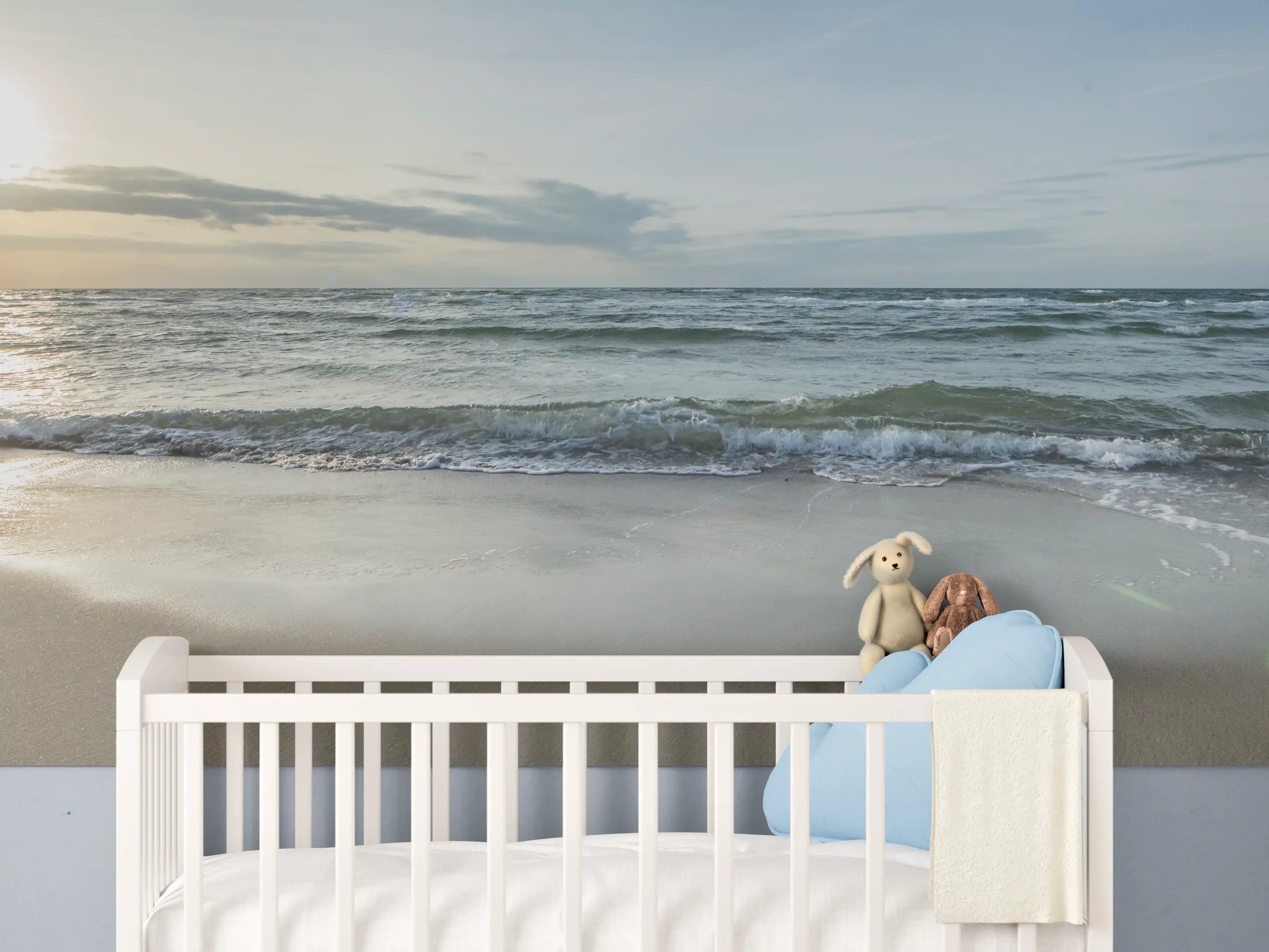 Babyzimmer Wandgestaltung - Sonnenaufgang in Griechenland