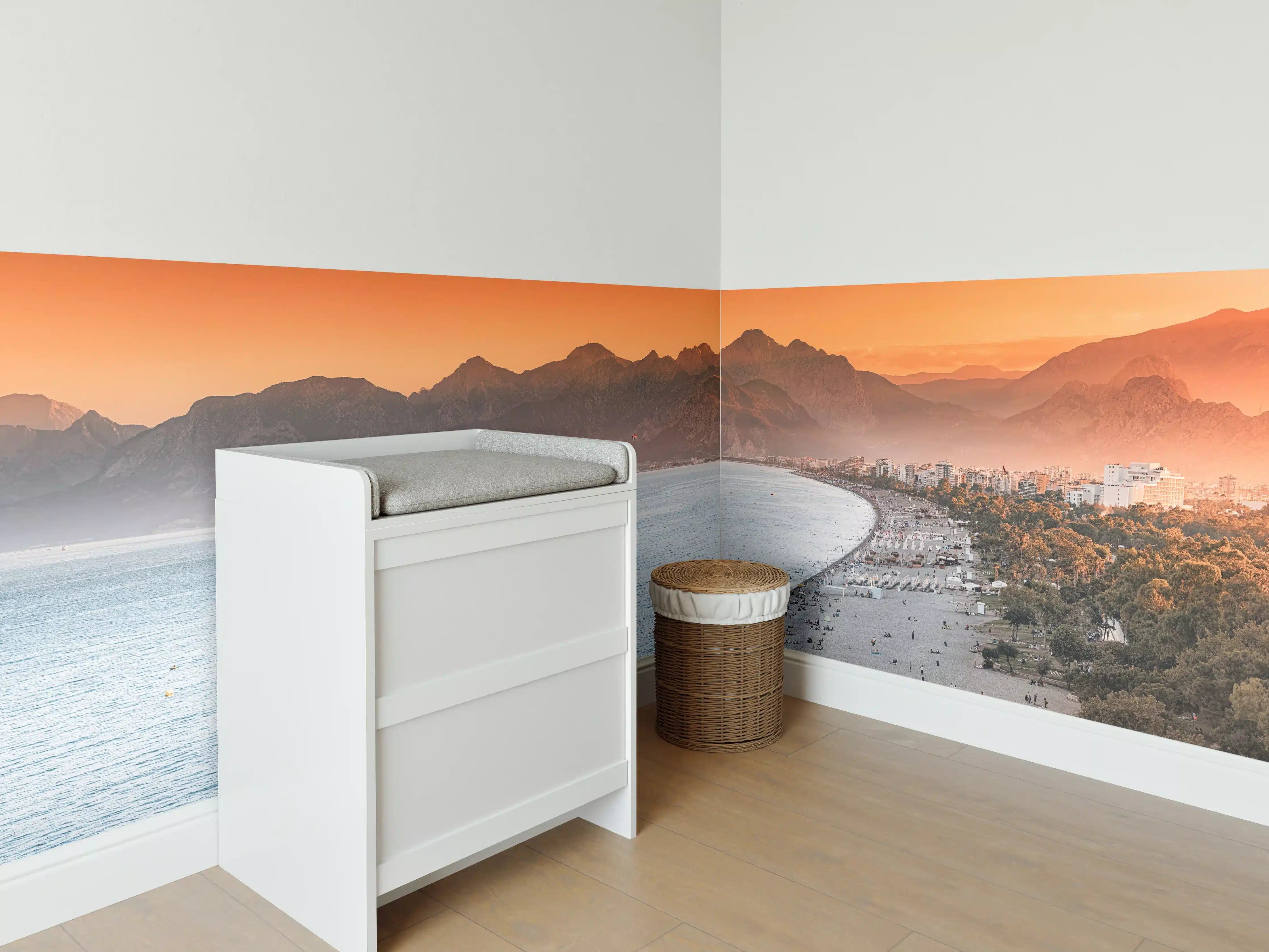 Babyzimmer Wandgestaltung - Sonnenuntergang Konyaalti Strand Türkei