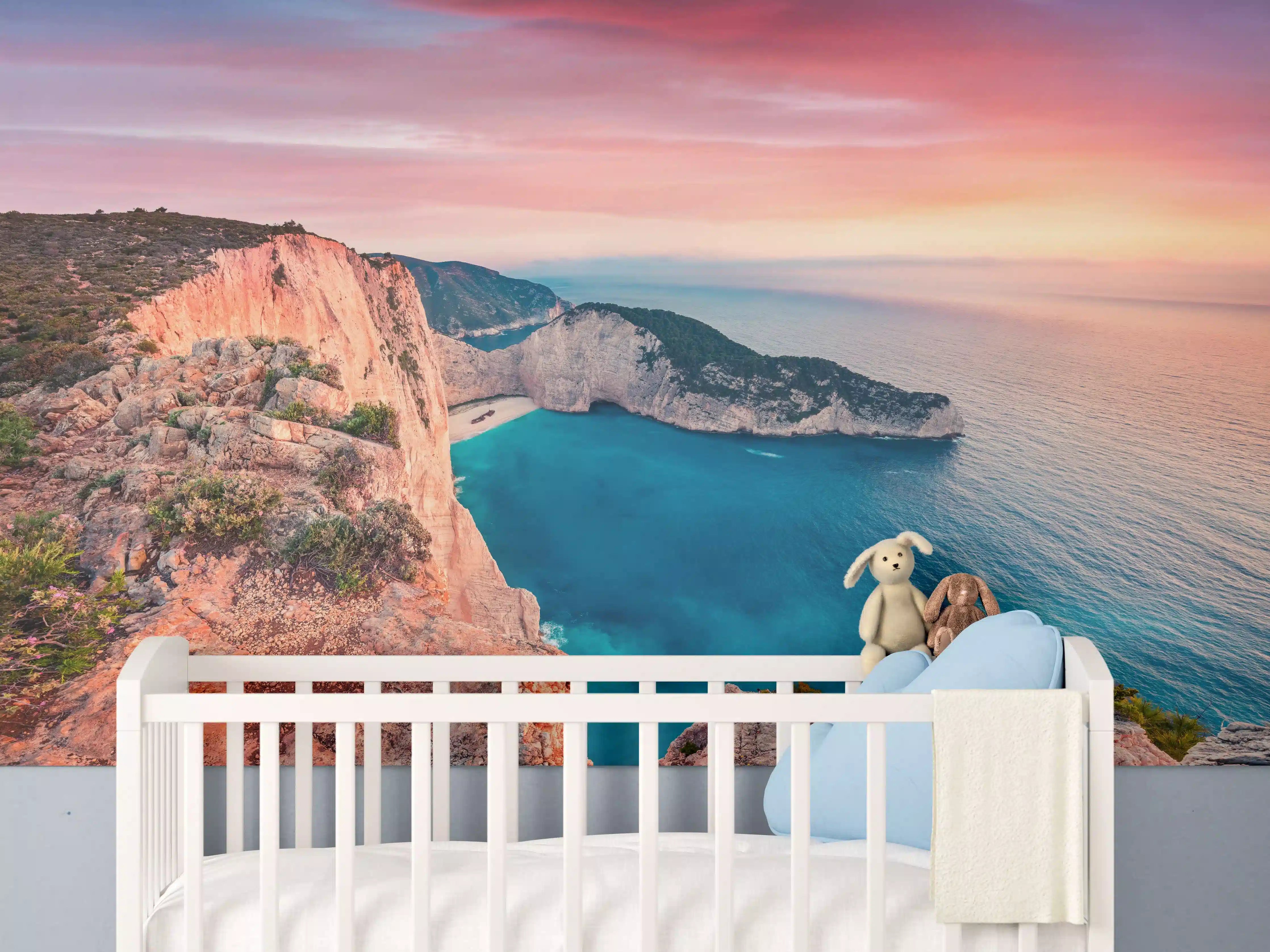 Babyzimmer Wandgestaltung - Sonnenuntergang am Shipwreck Beach