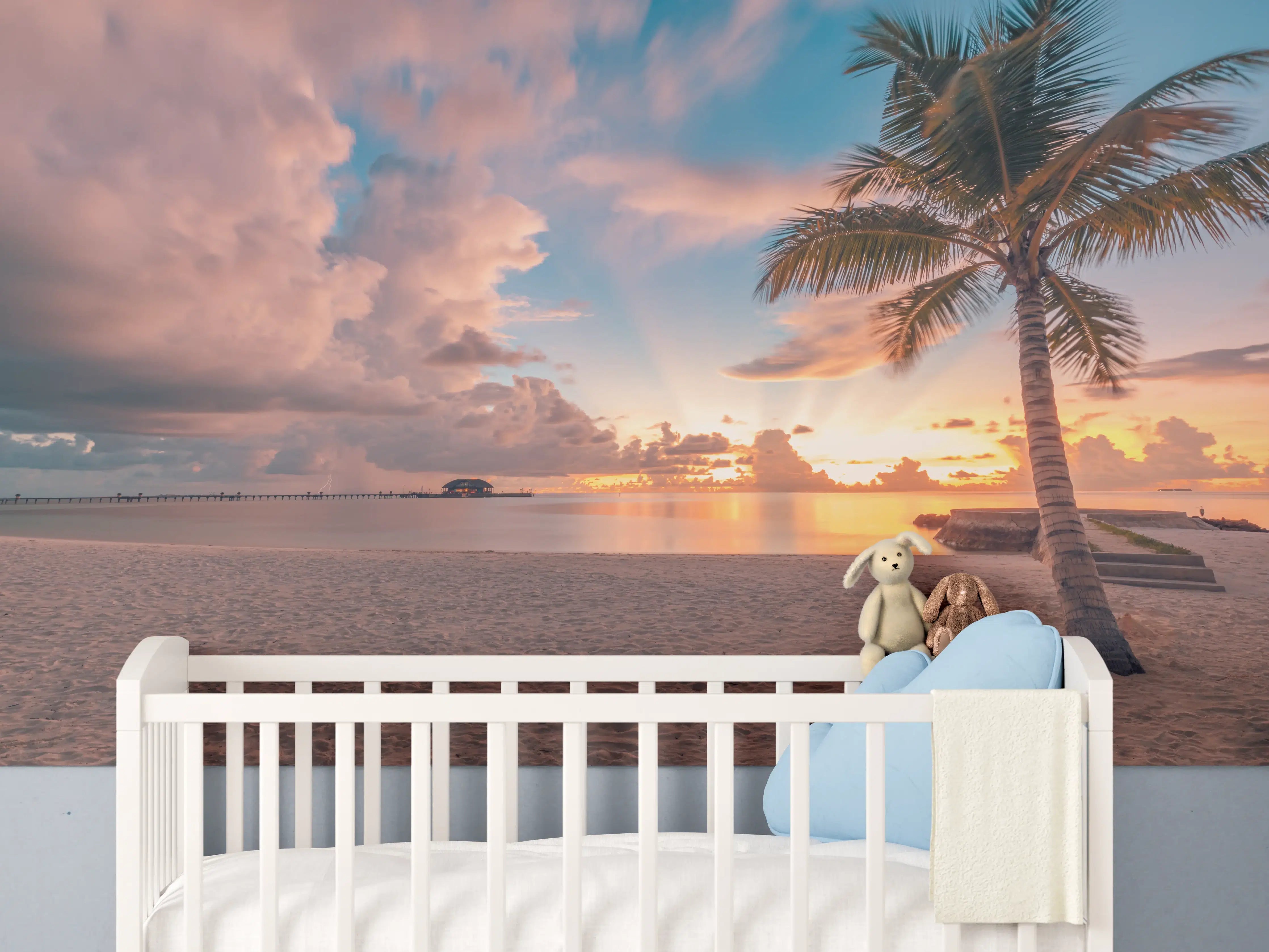 Babyzimmer Wandgestaltung - Sonnenuntergang in Rivera Maya