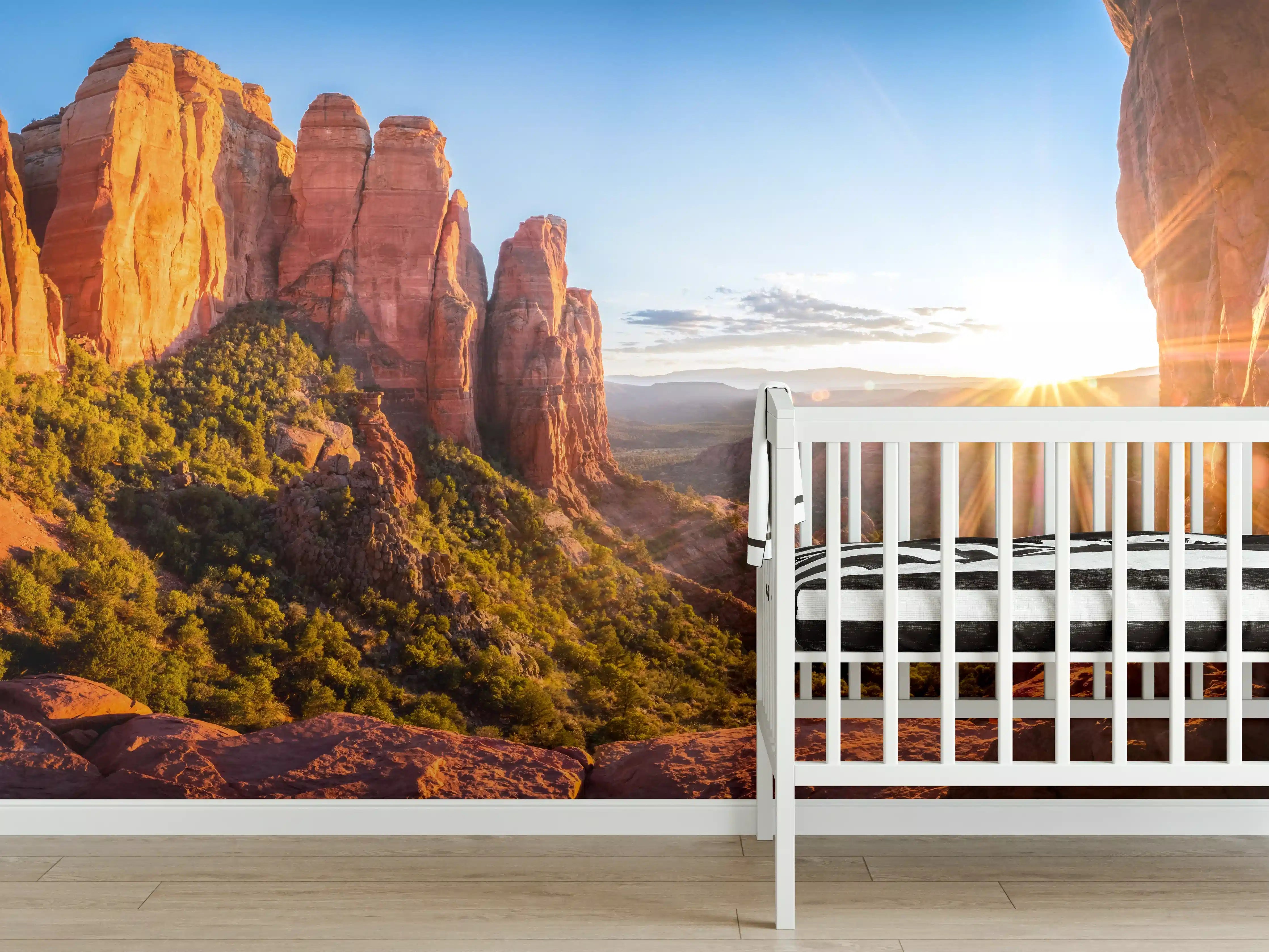 Babyzimmer Wandgestaltung - Sonnenuntergang in Sedona