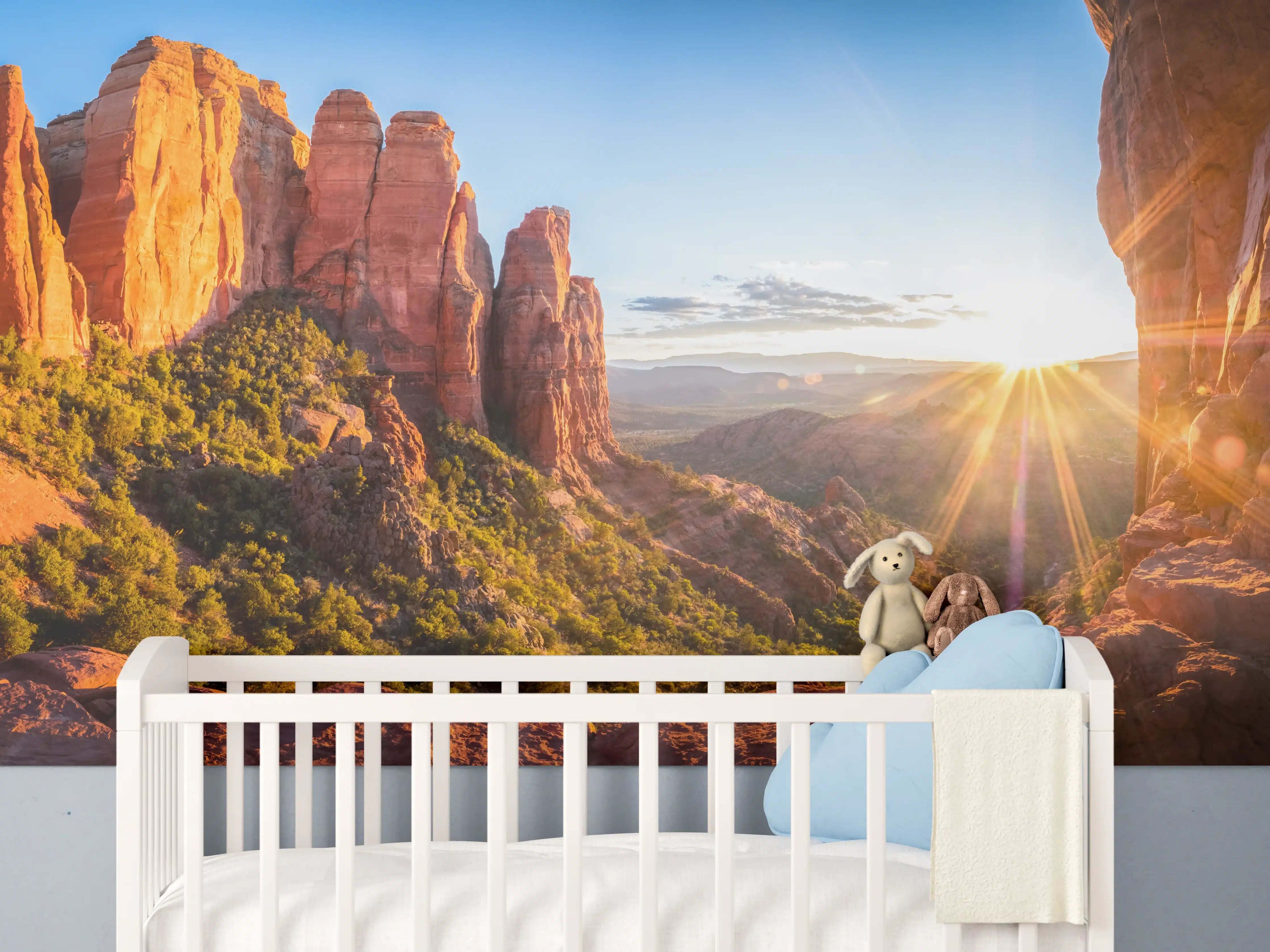 Babyzimmer Wandgestaltung - Sonnenuntergang in Sedona