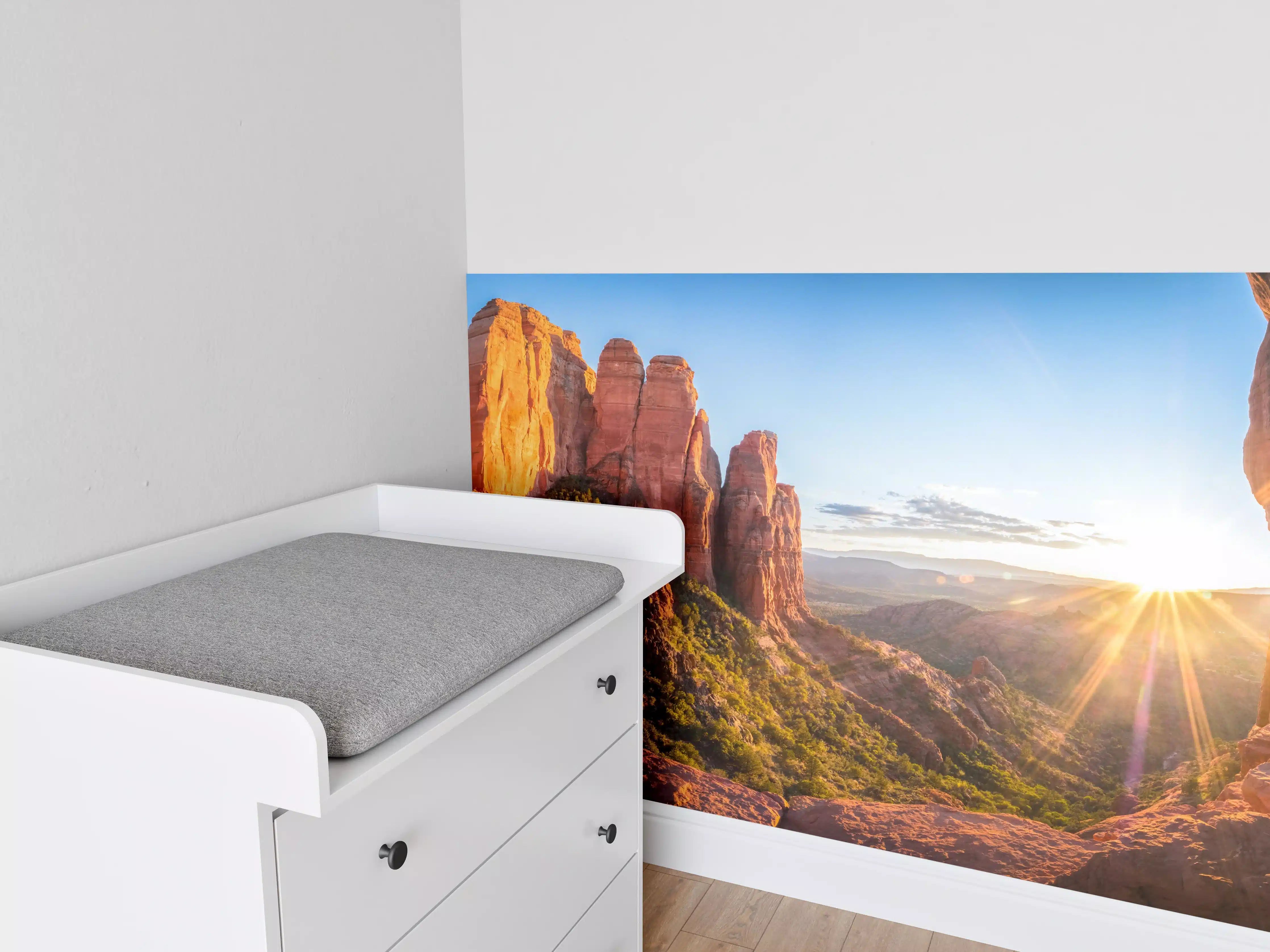Babyzimmer Wandgestaltung - Sonnenuntergang in Sedona