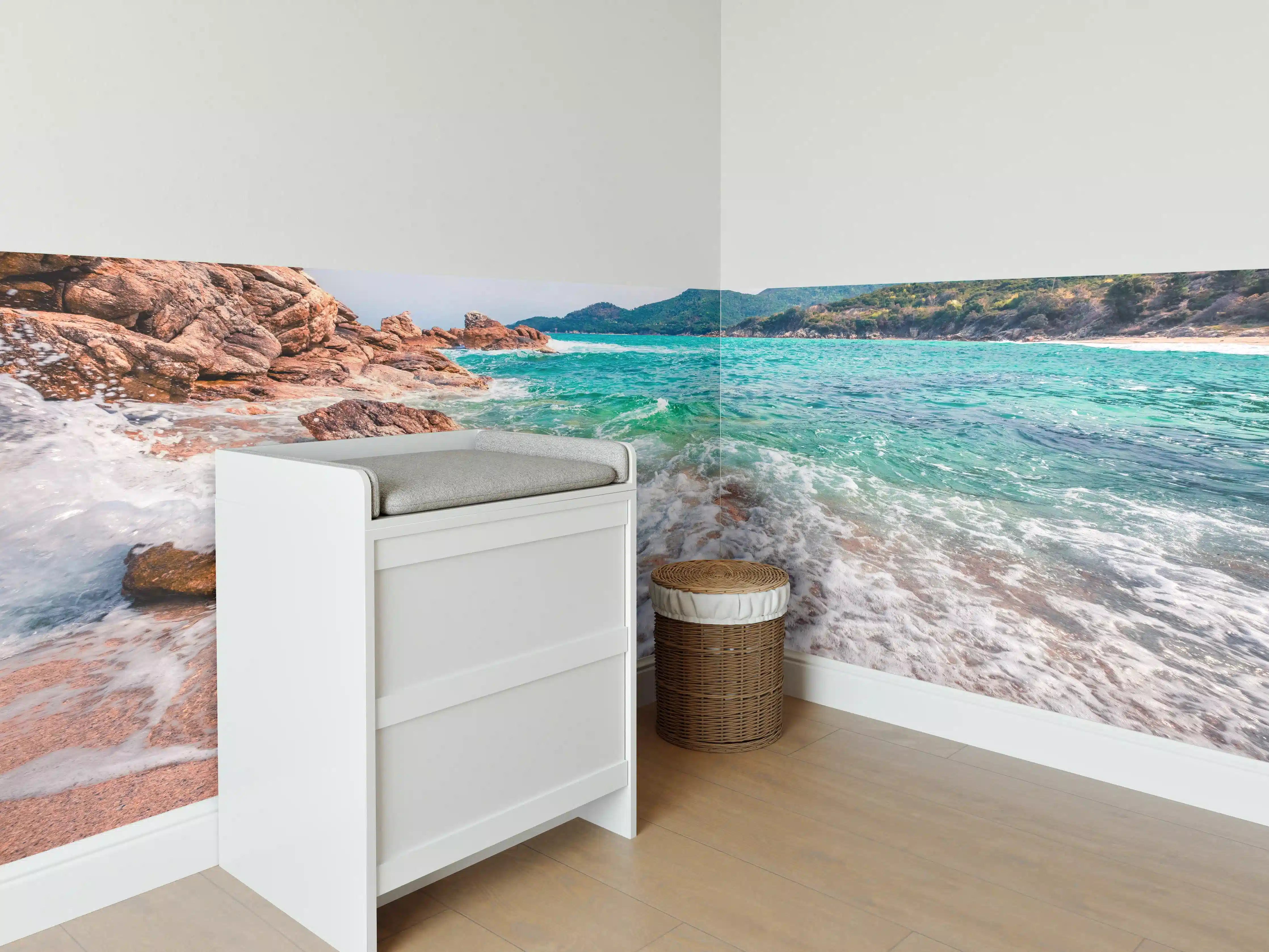 Babyzimmer Wandgestaltung - Sonnige Meereslandschaft in der Ägäis