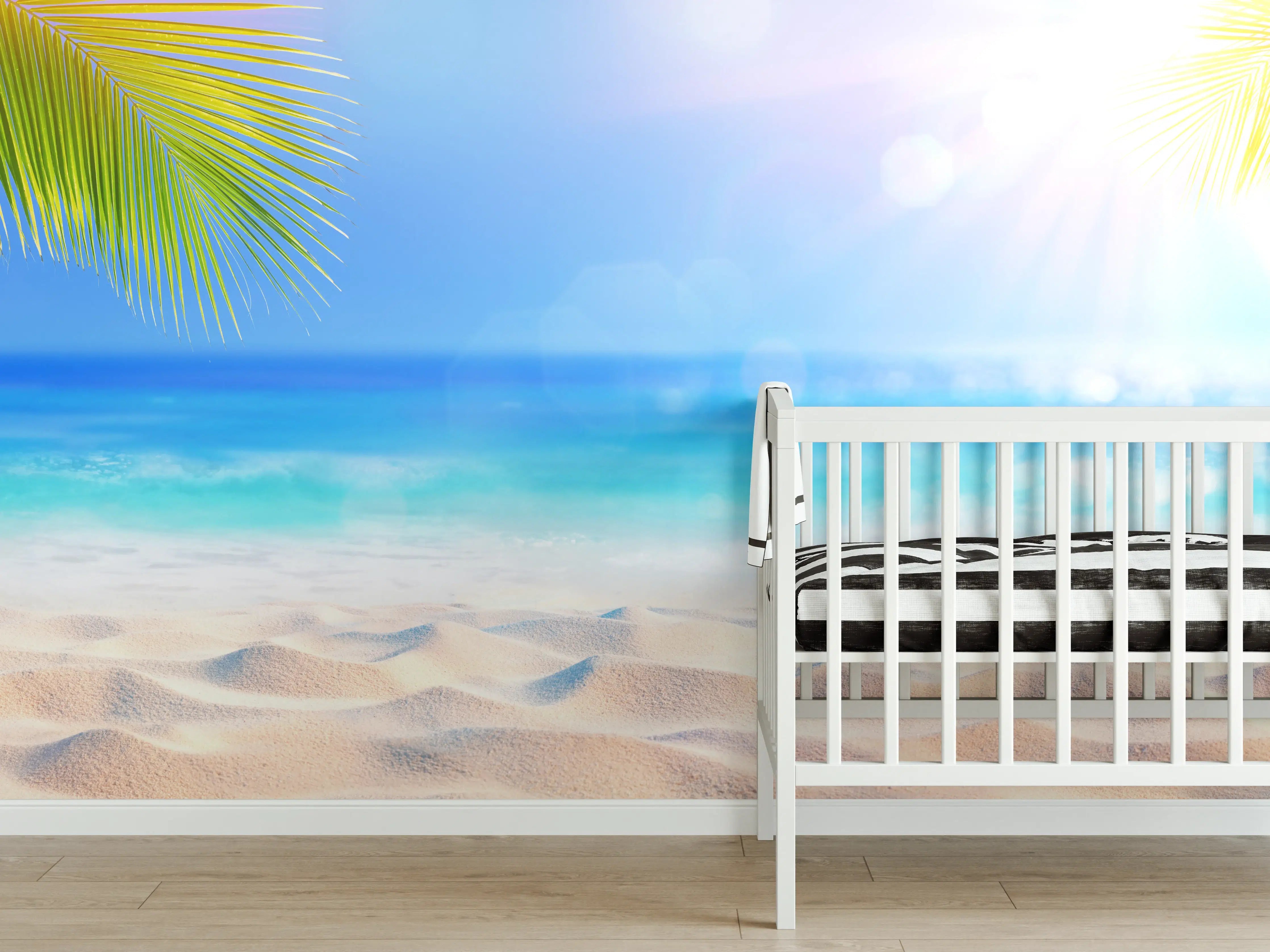 Babyzimmer Wandgestaltung - Sonniger tropischer Strand