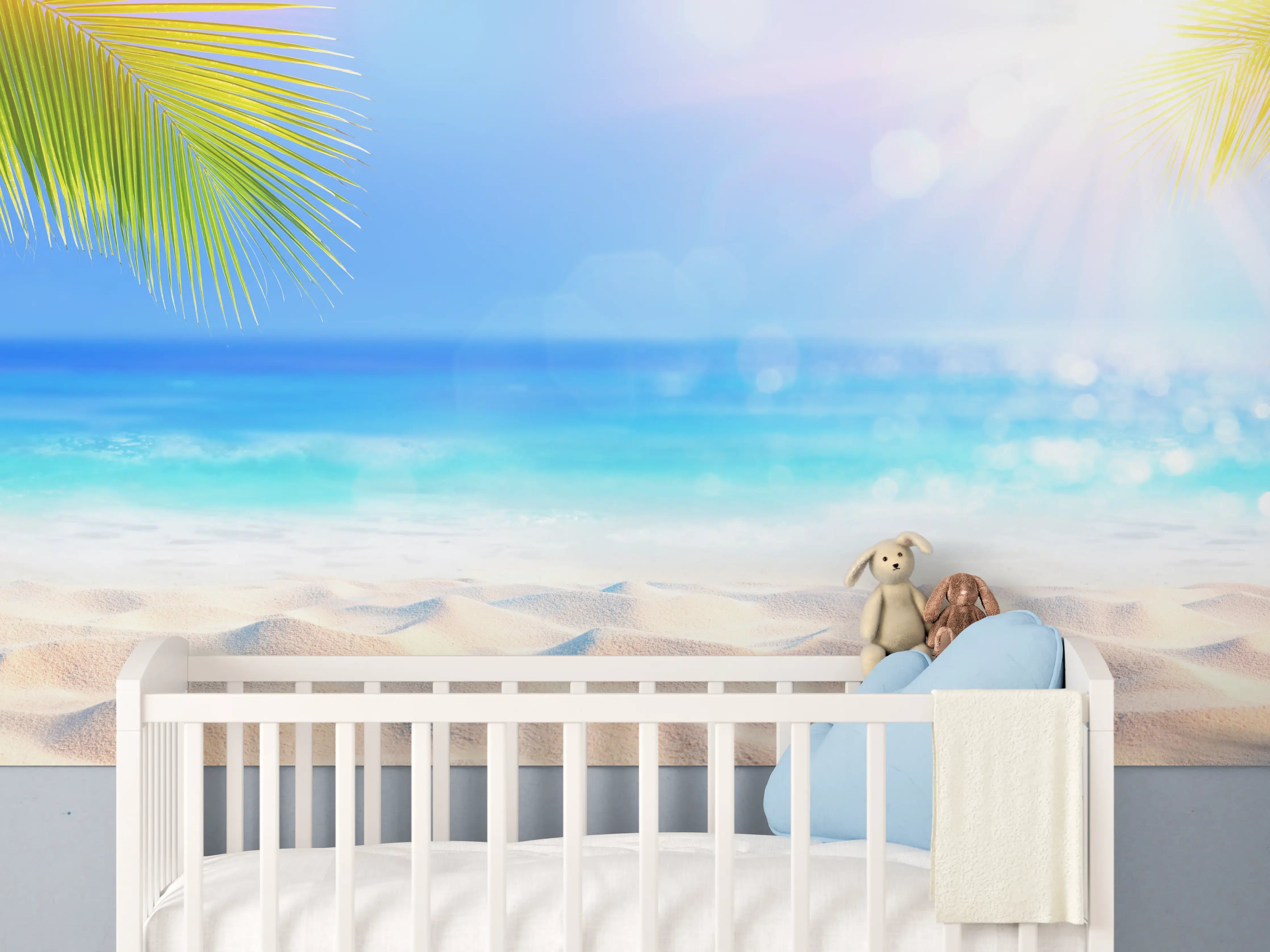 Babyzimmer Wandgestaltung - Sonniger tropischer Strand