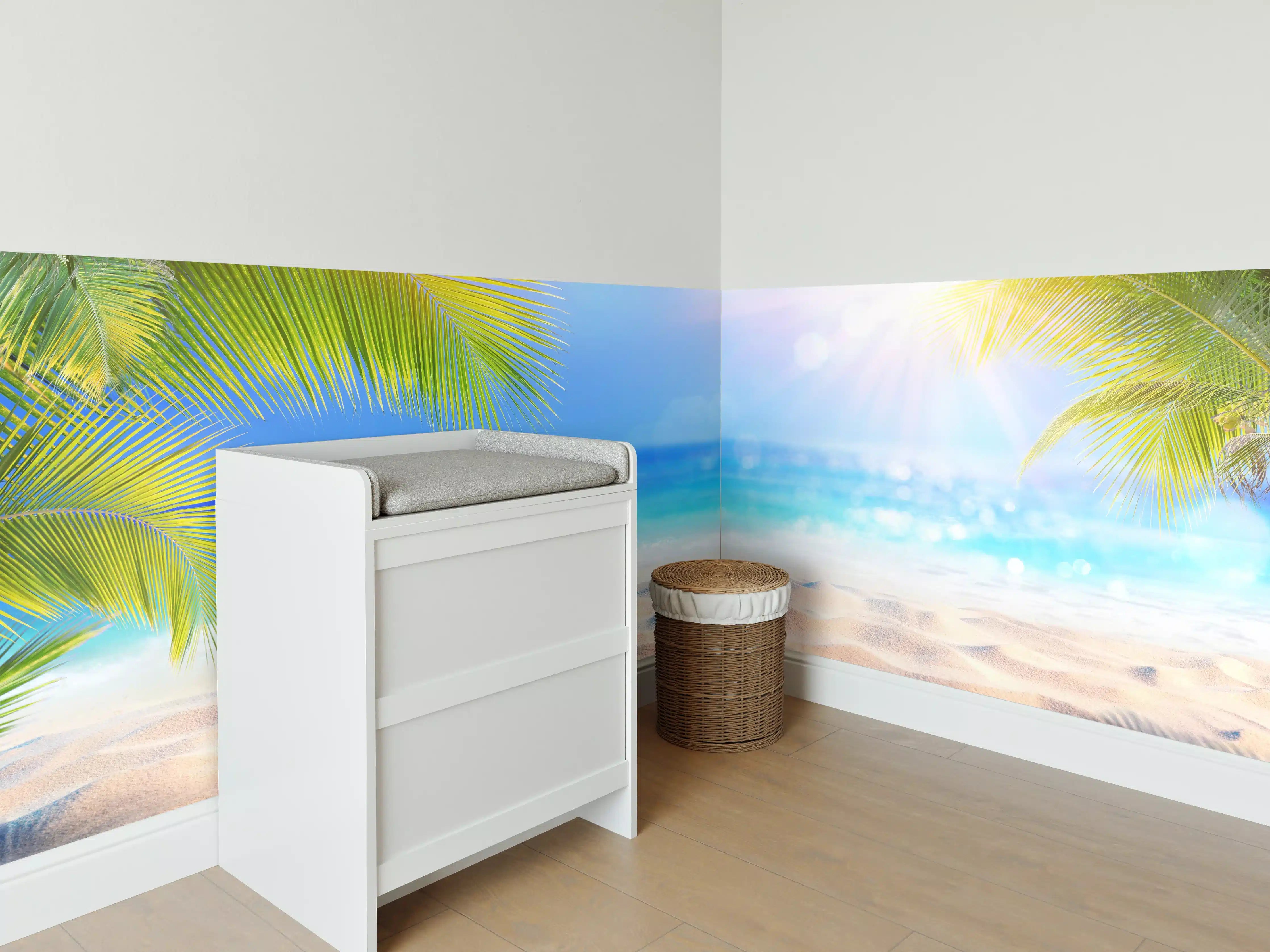 Babyzimmer Wandgestaltung - Sonniger tropischer Strand