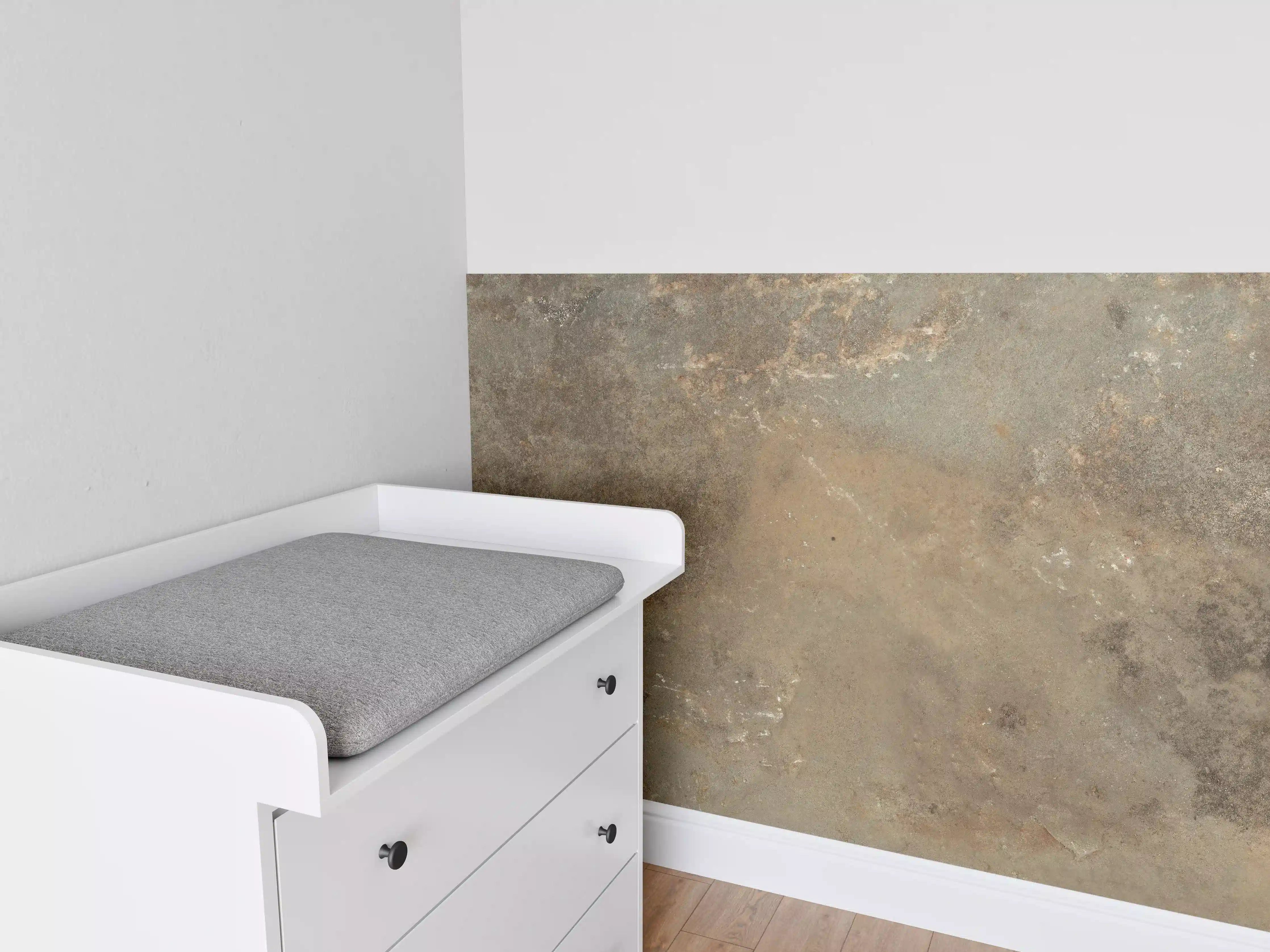 Babyzimmer Wandgestaltung - Steinige Zement Struktur