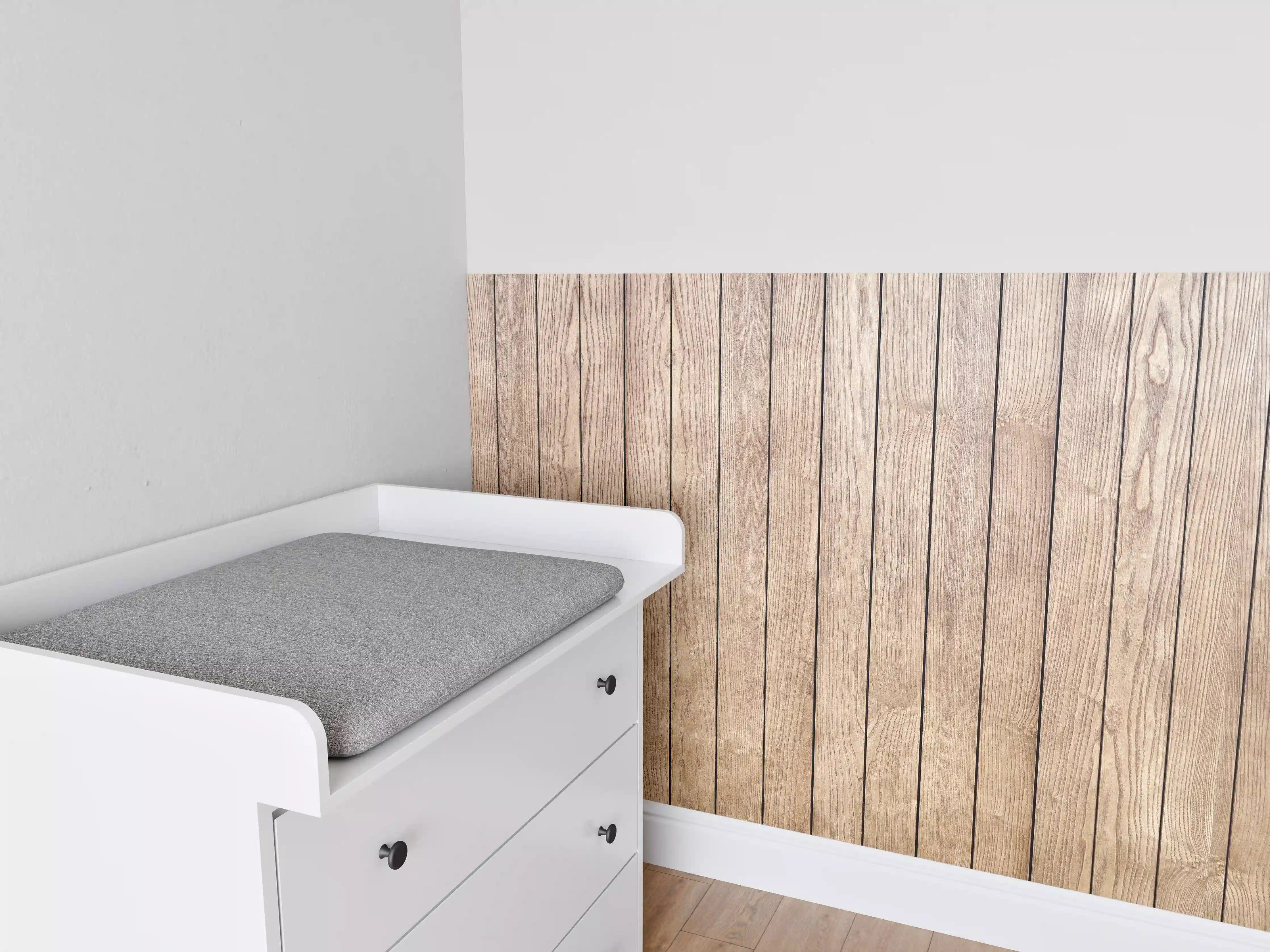 Babyzimmer Wandgestaltung - Stilvolle Eschenholzdielen