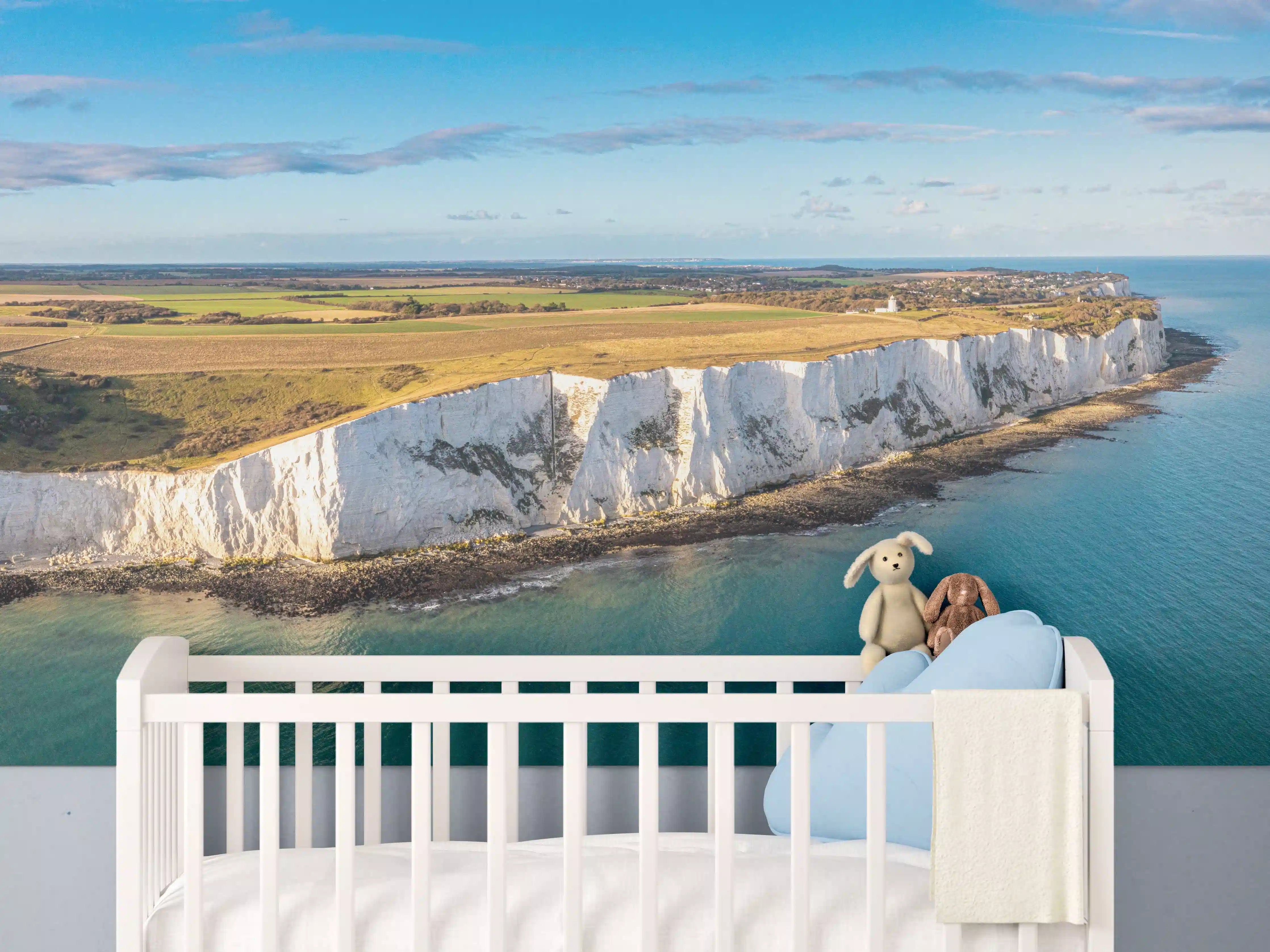Babyzimmer Wandgestaltung - Strahlende White Cliffs of Dover