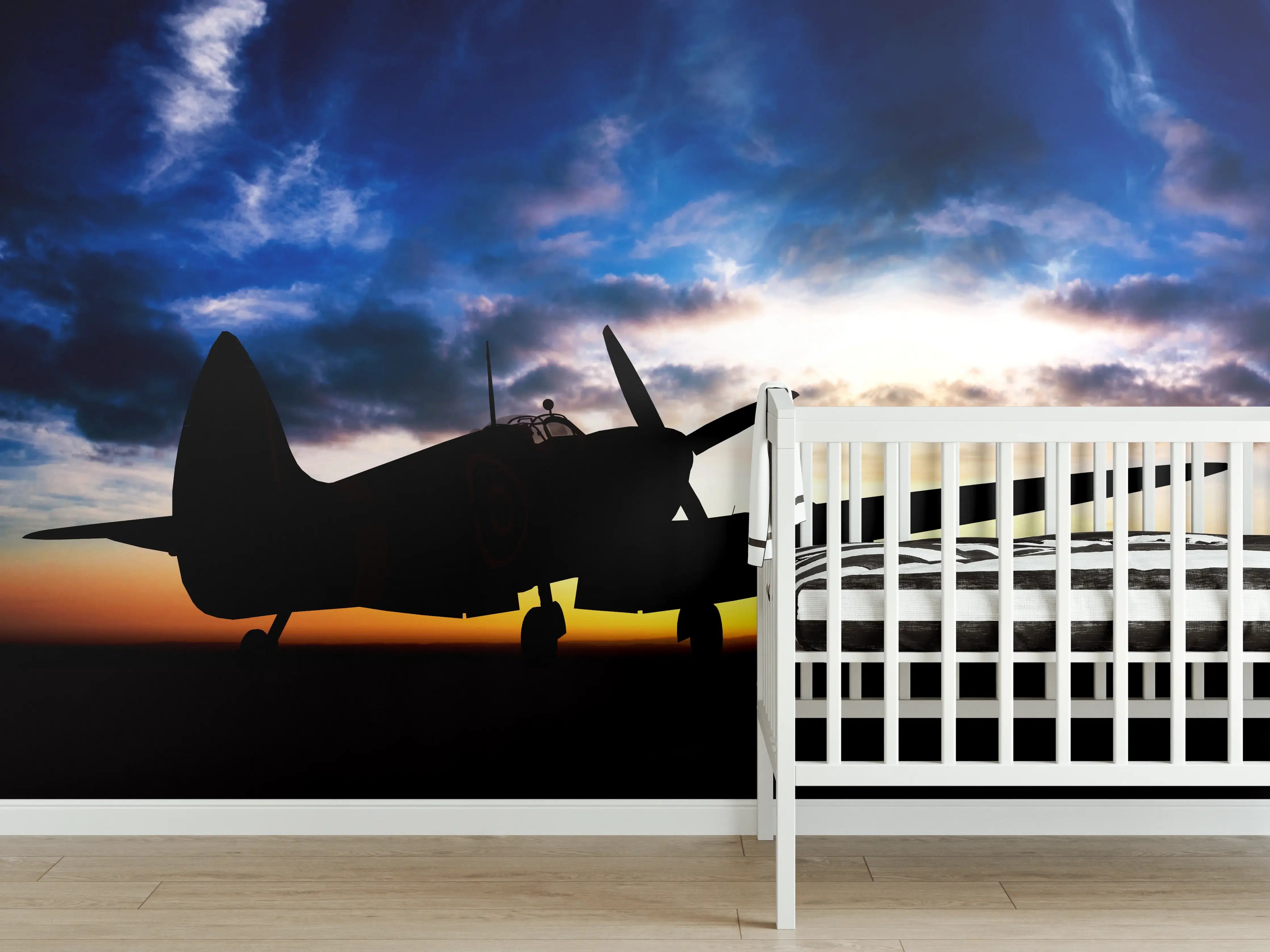 Babyzimmer Wandgestaltung - Supermarine Spitfire