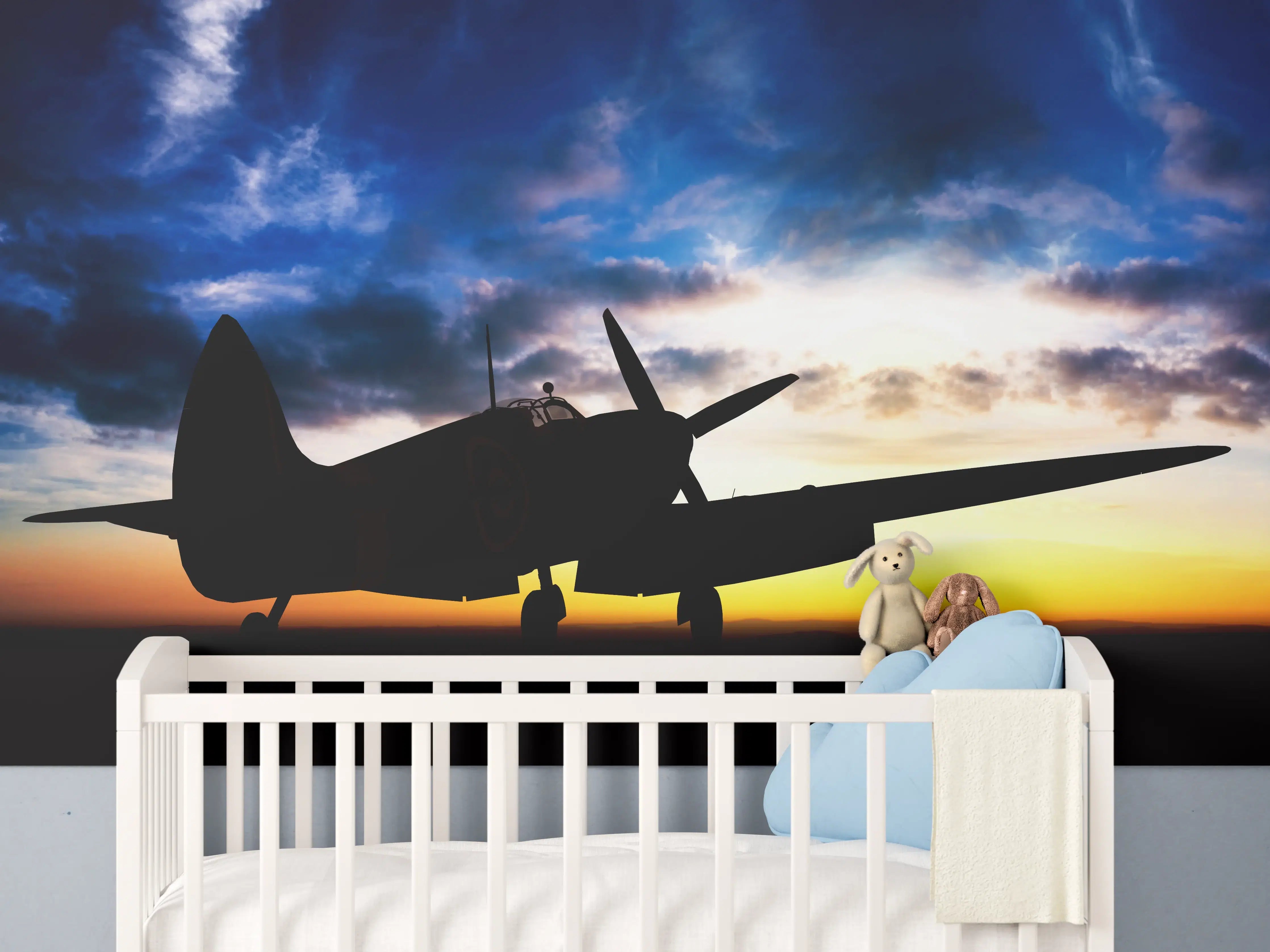 Babyzimmer Wandgestaltung - Supermarine Spitfire
