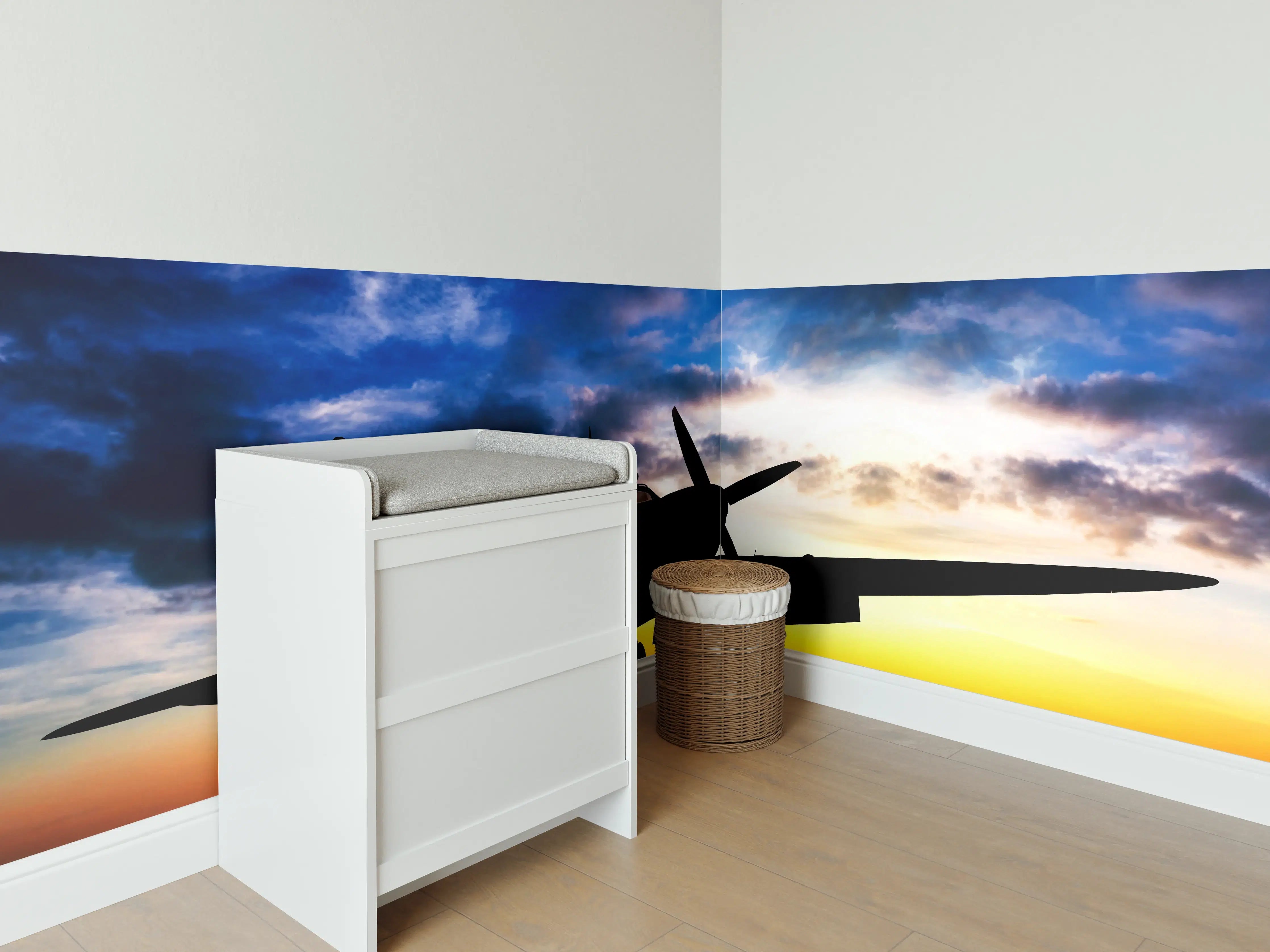 Babyzimmer Wandgestaltung - Supermarine Spitfire