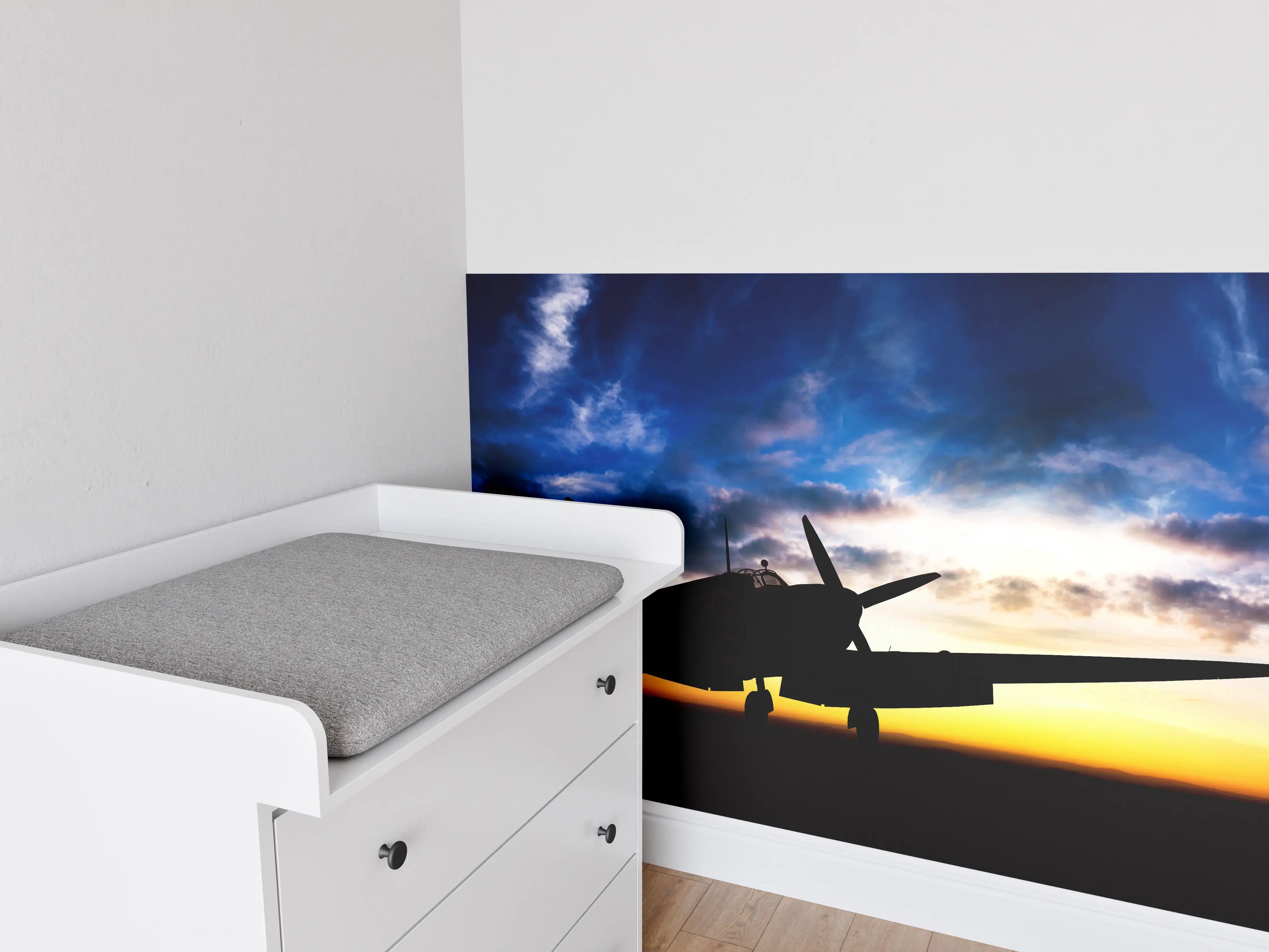 Babyzimmer Wandgestaltung - Supermarine Spitfire