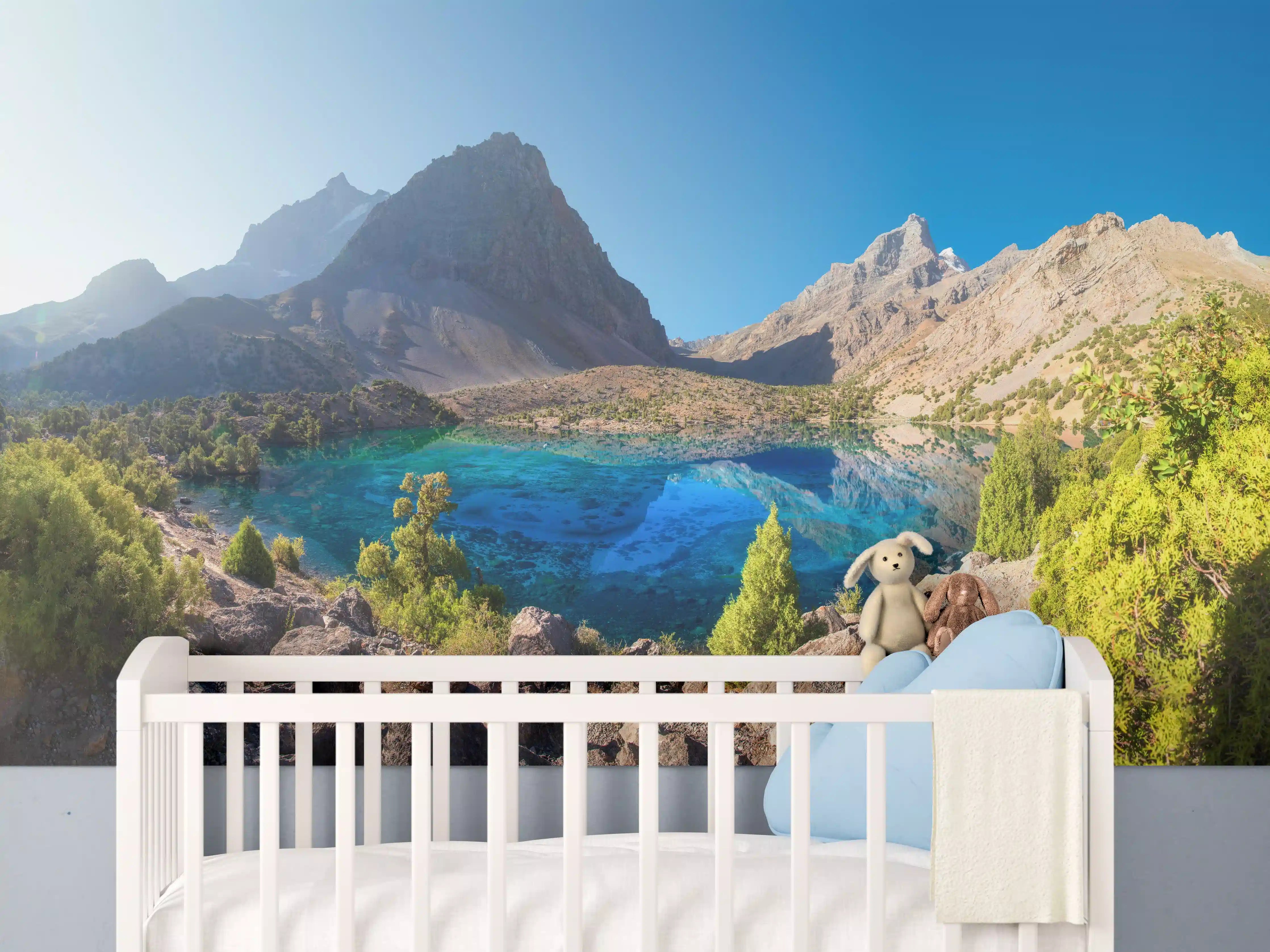 Babyzimmer Wandgestaltung - Tadschikistan See