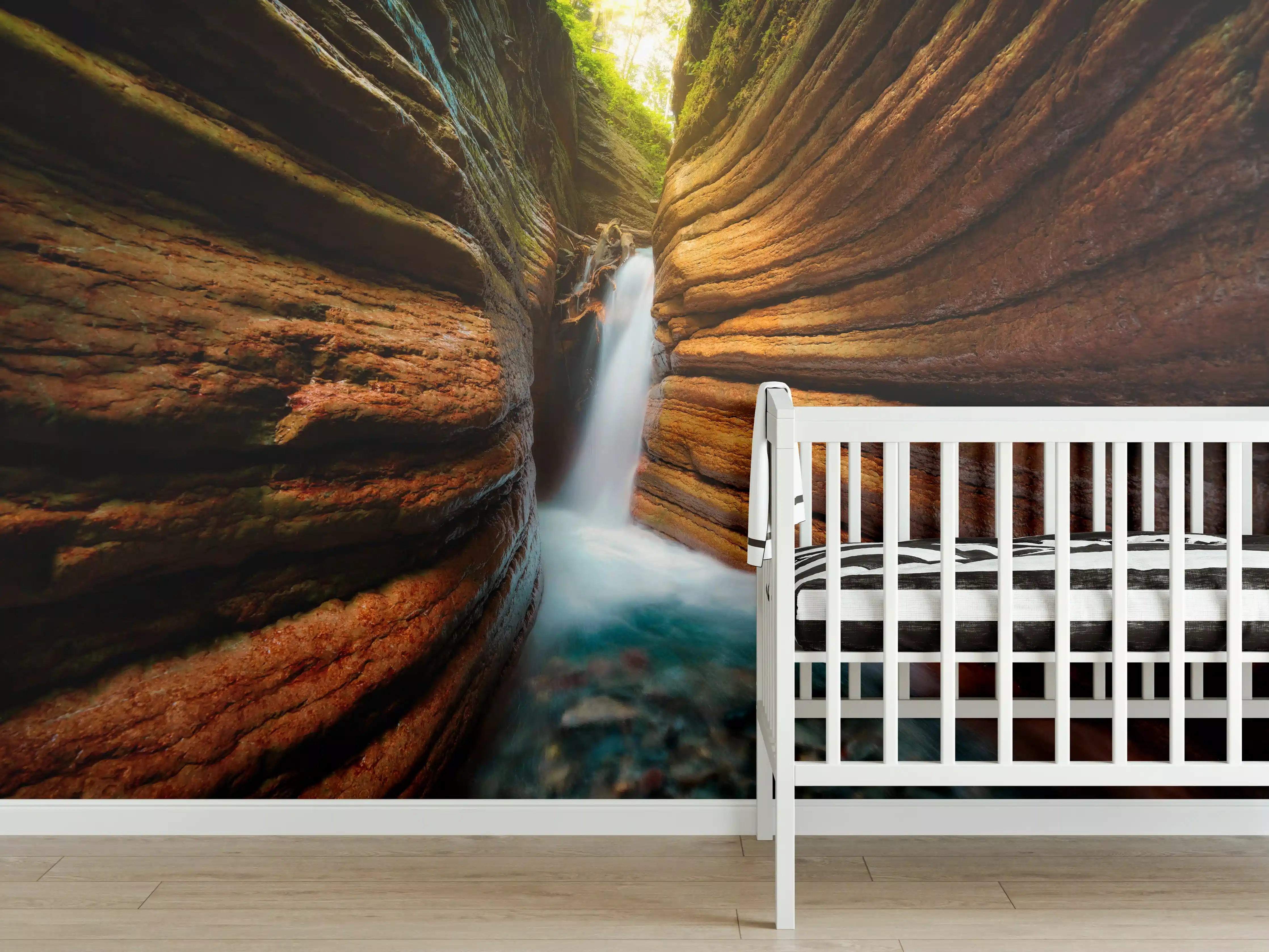Babyzimmer Wandgestaltung - Tauglebach Klamm Slot Canyon River in Austria