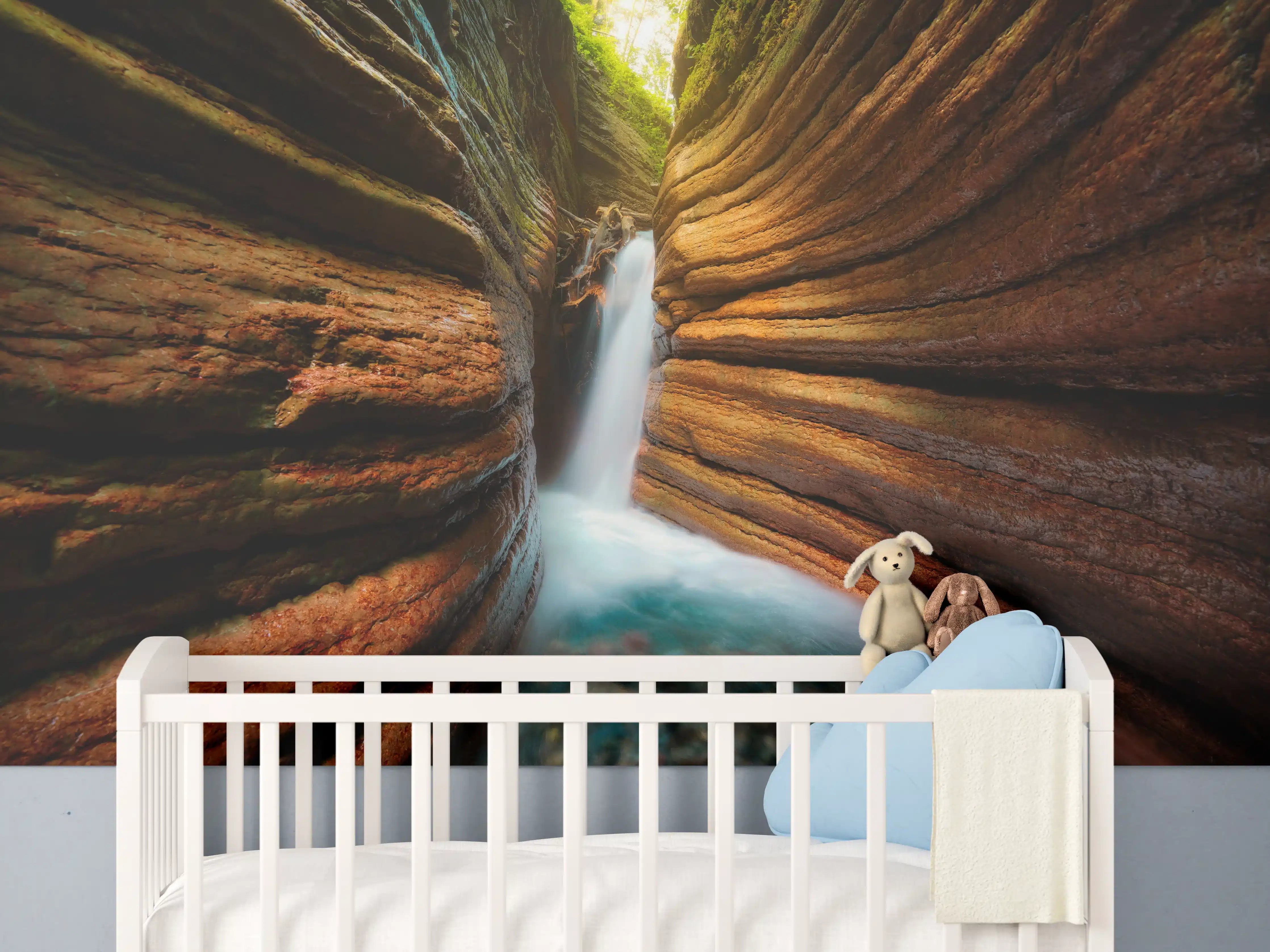 Babyzimmer Wandgestaltung - Tauglebach Klamm Slot Canyon River in Austria