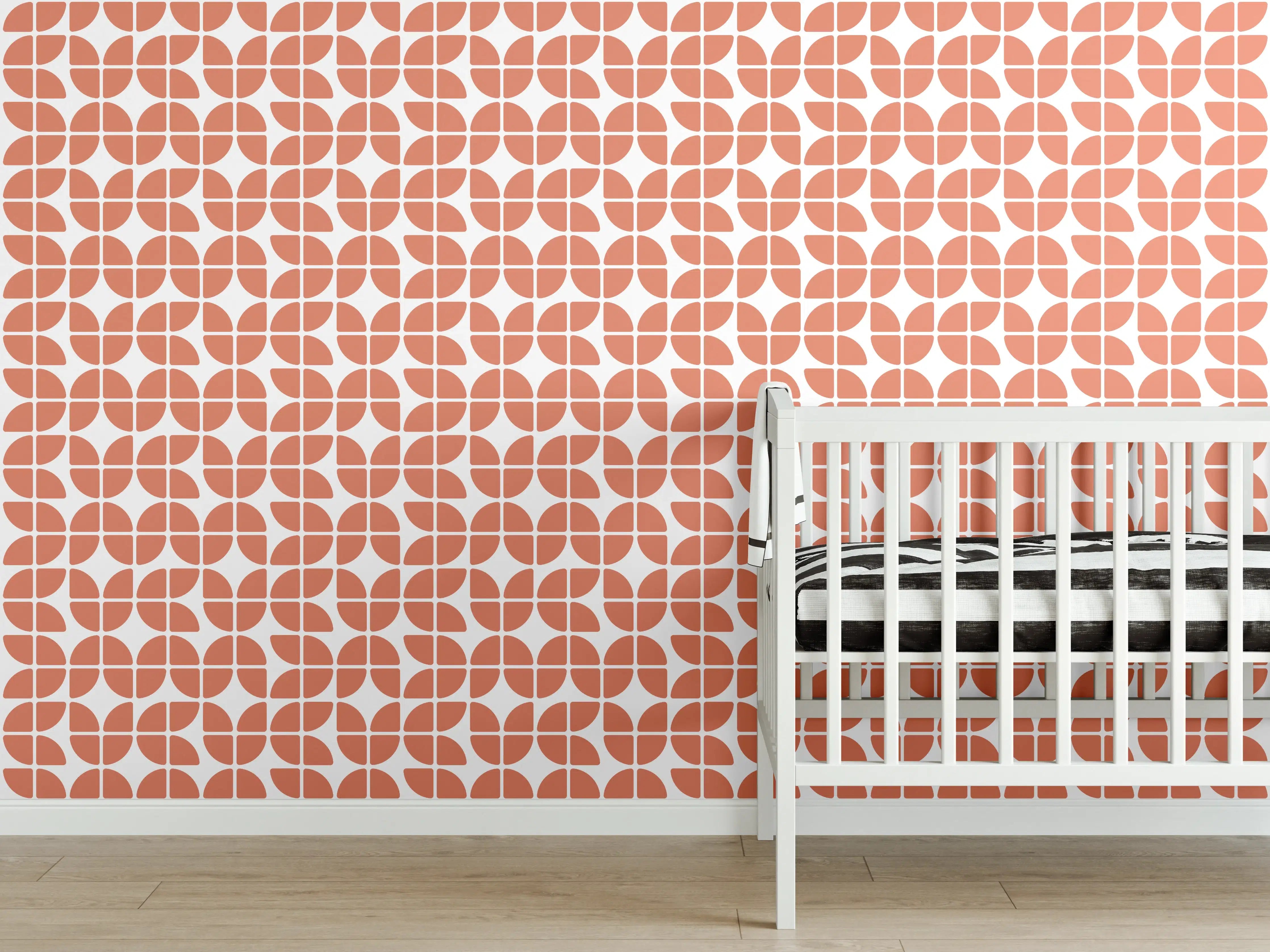 Babyzimmer Wandgestaltung - Terracotta-Flies in warmem Ambiente
