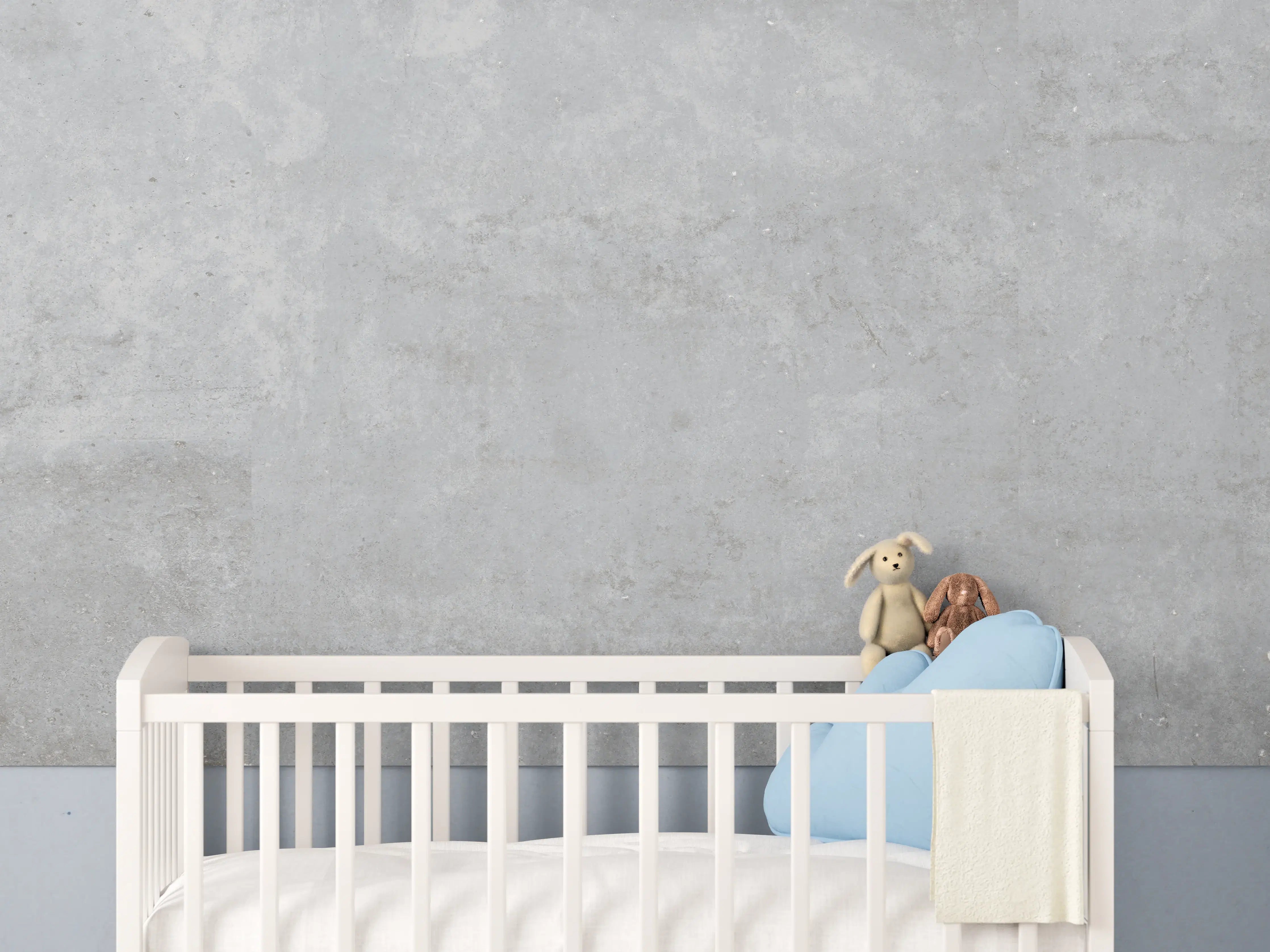 Babyzimmer Wandgestaltung - Textur Grau-Weißer Marmor