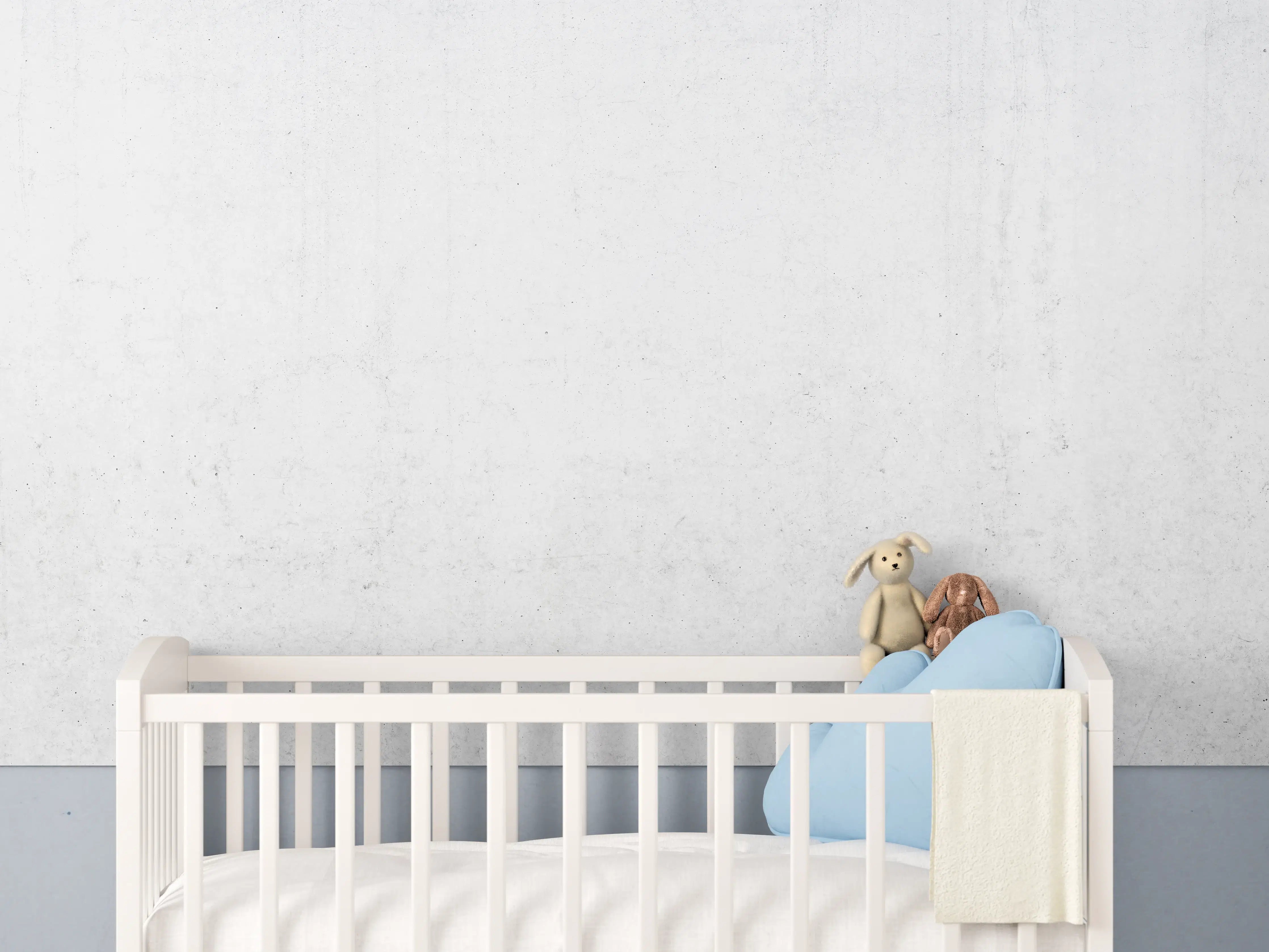 Babyzimmer Wandgestaltung - Textur der alten weißen Betonwand