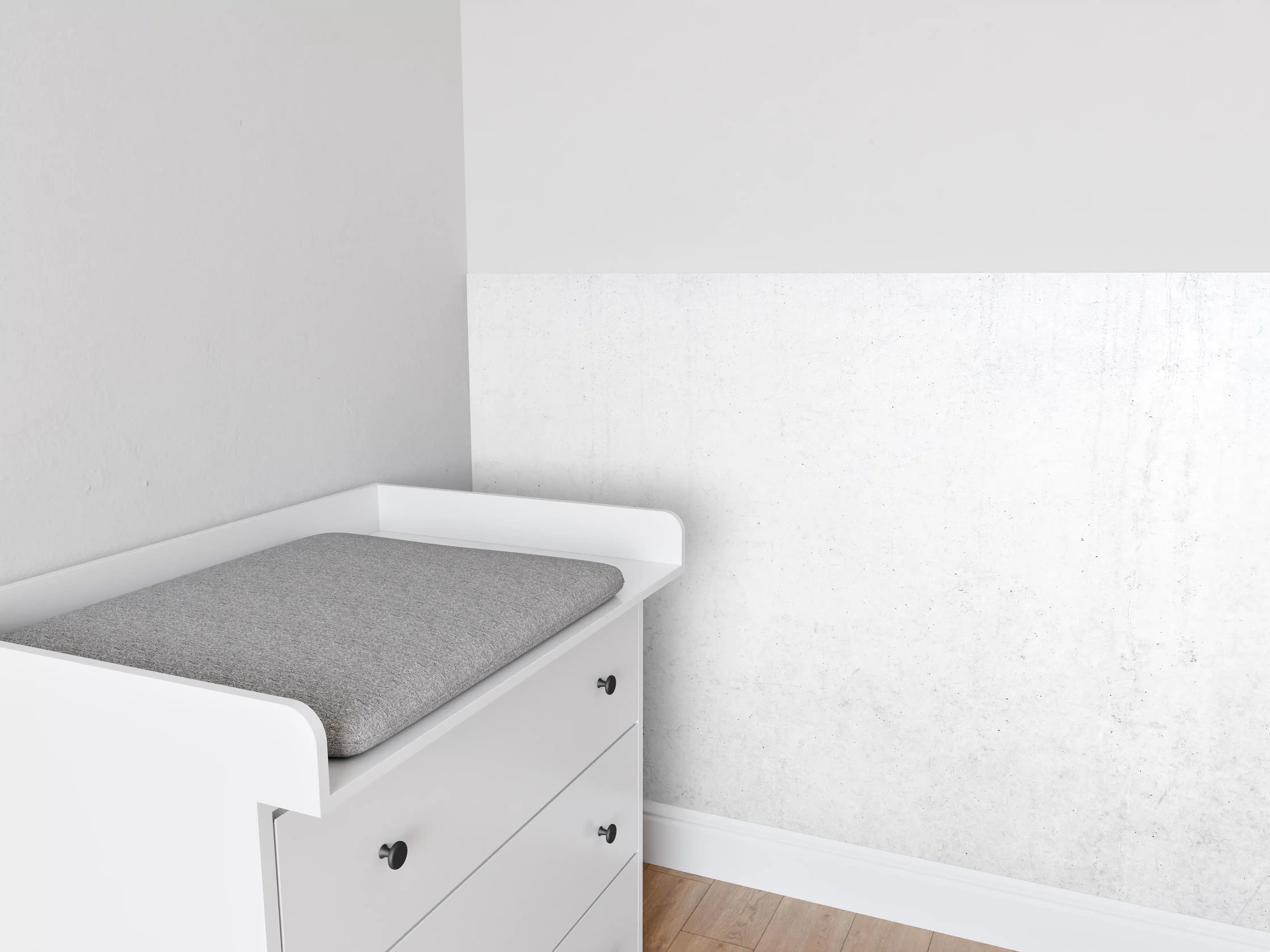 Babyzimmer Wandgestaltung - Textur der alten weißen Betonwand