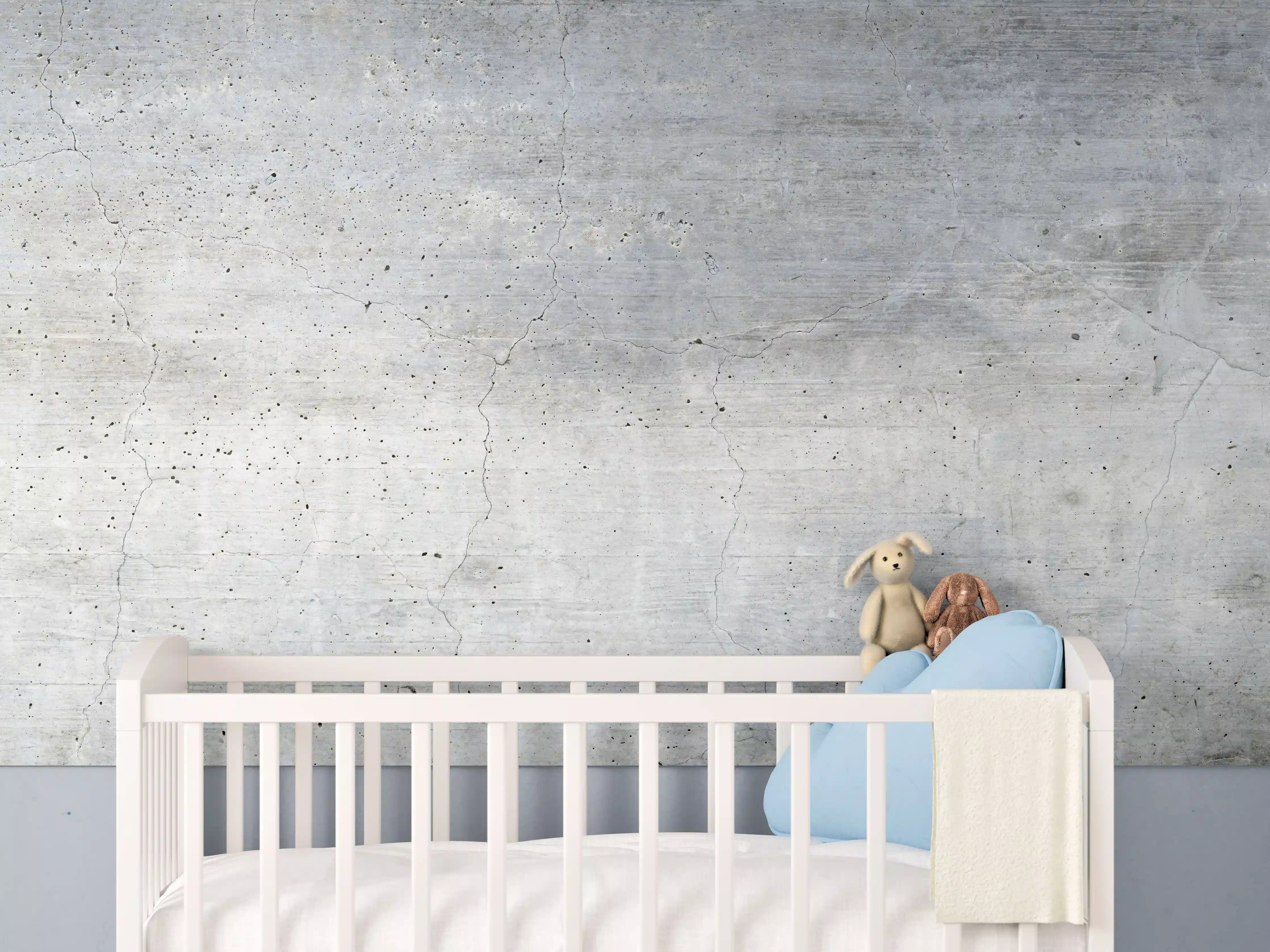 Babyzimmer Wandgestaltung - Textur einer alten grauen Betonwand