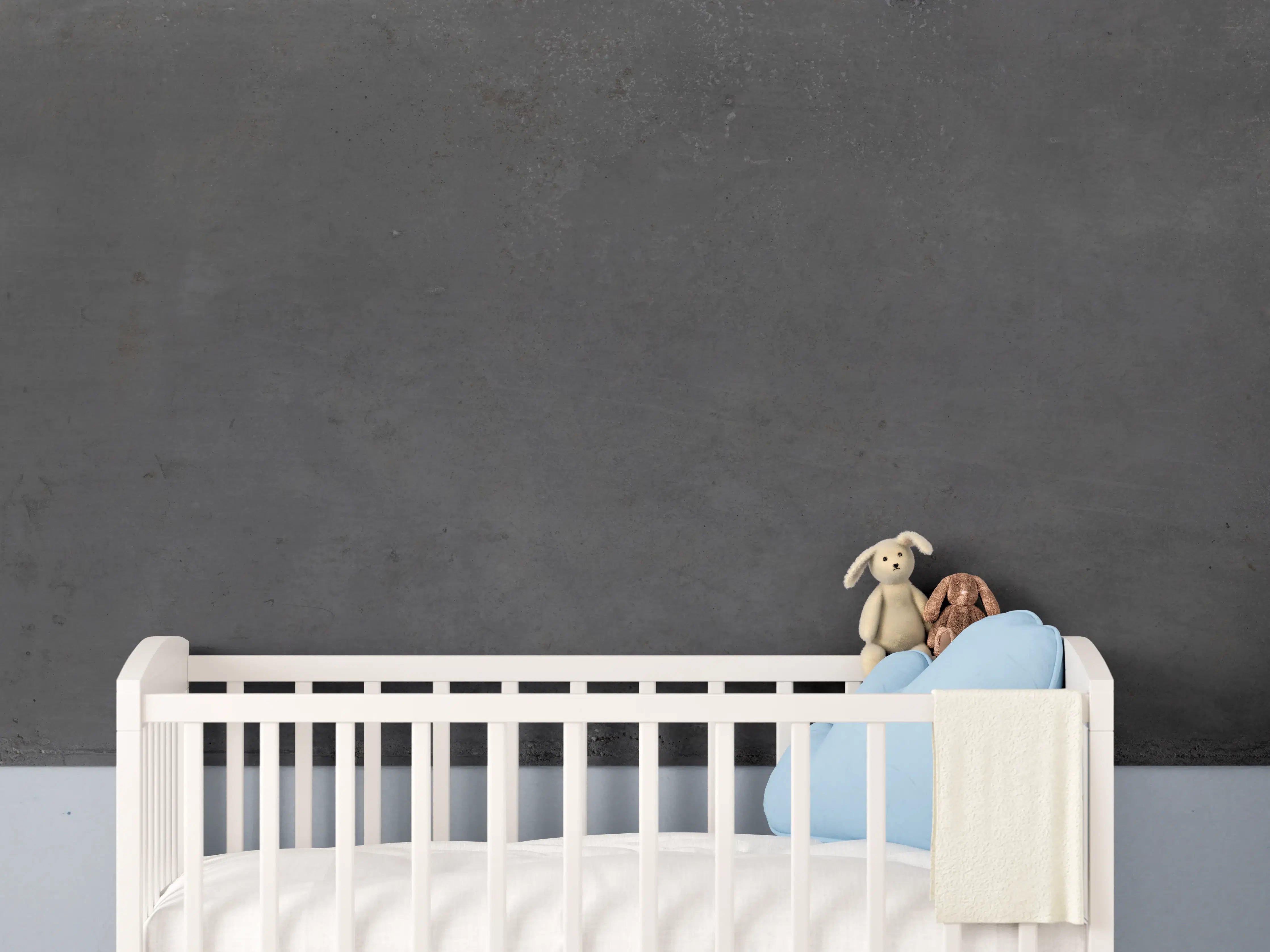 Babyzimmer Wandgestaltung - Textur von poliertem Beton
