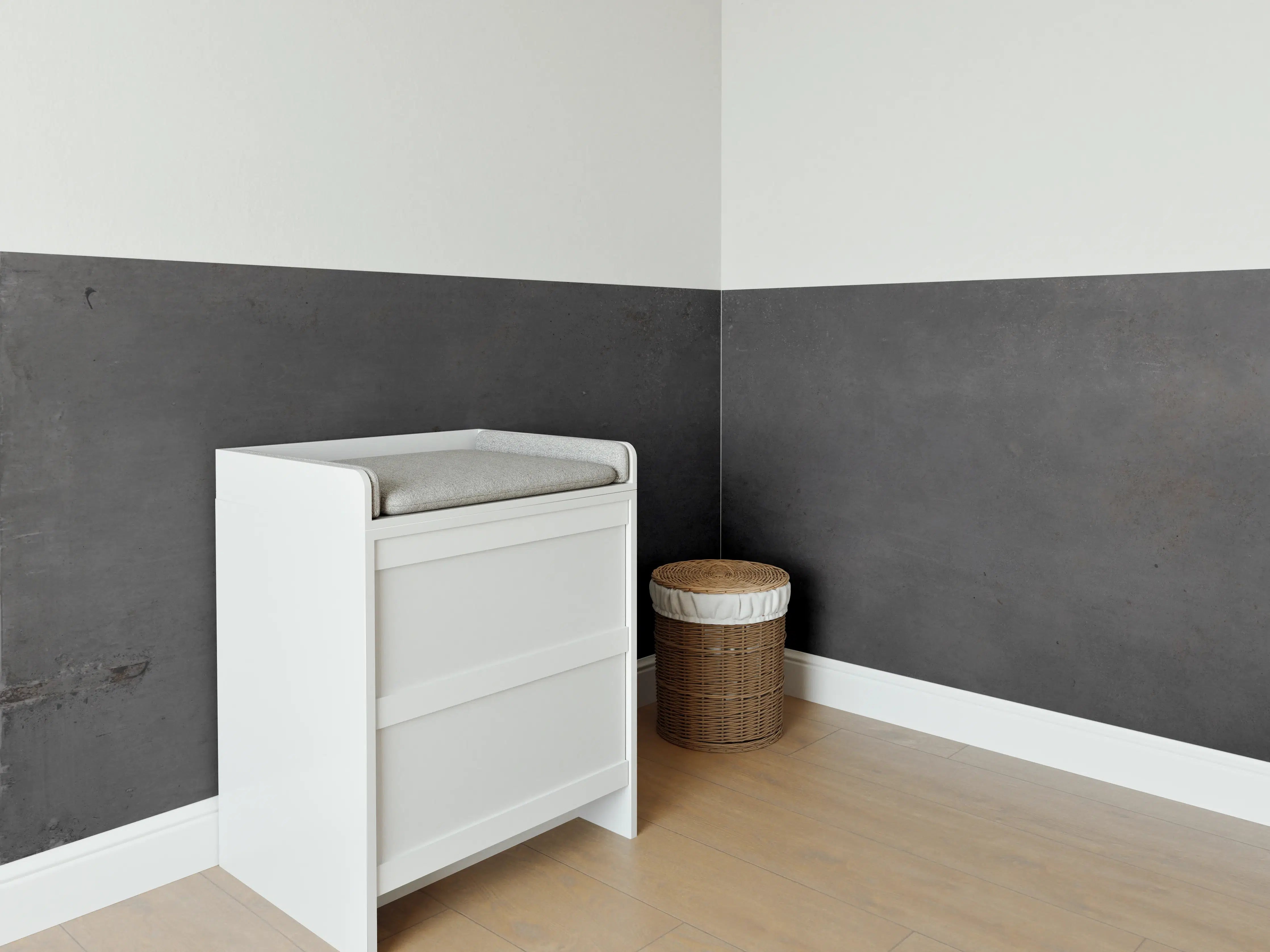 Babyzimmer Wandgestaltung - Textur von poliertem Beton