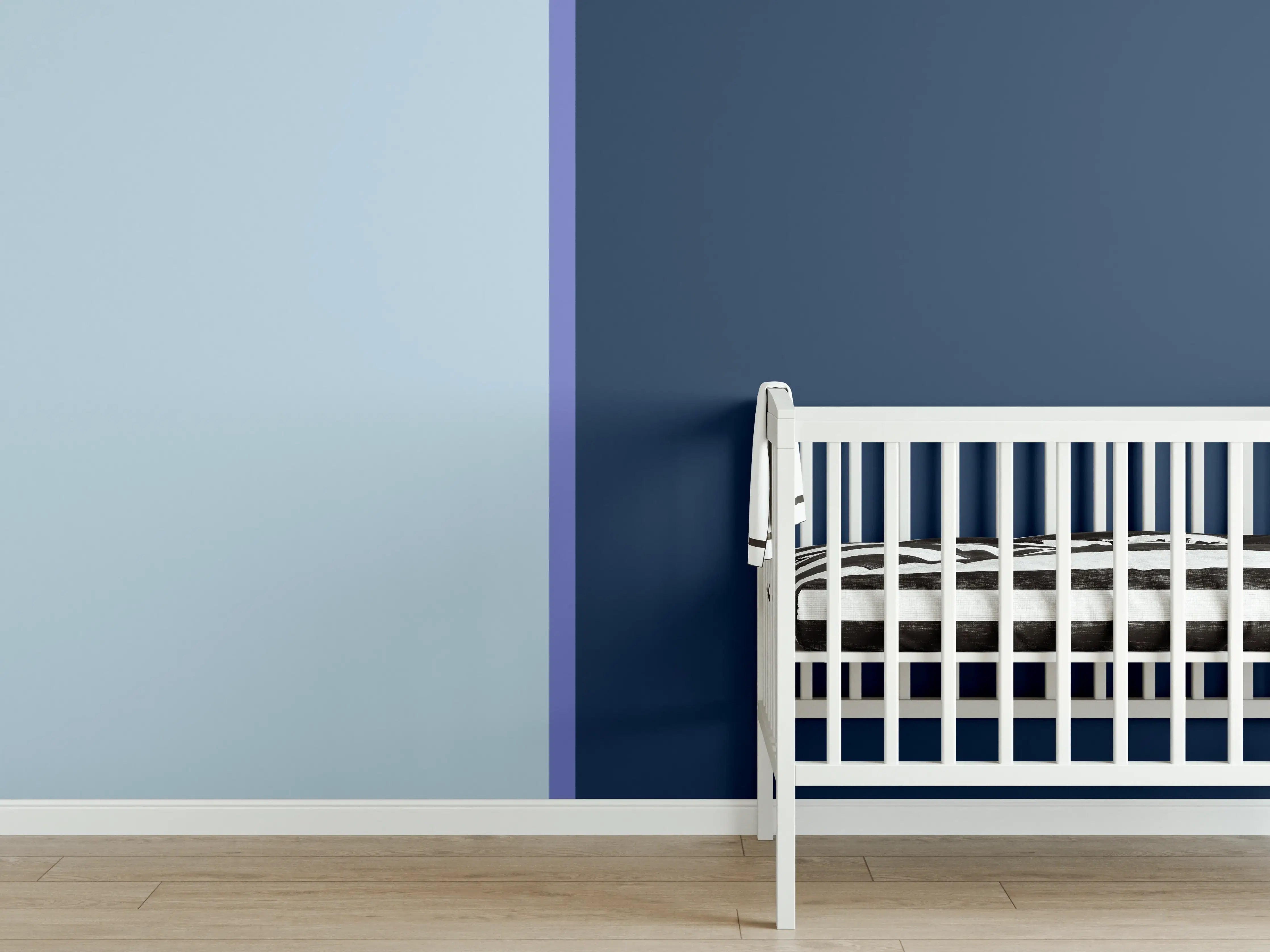 Babyzimmer Wandgestaltung - The Blues - Easy Vertical - Blueberry