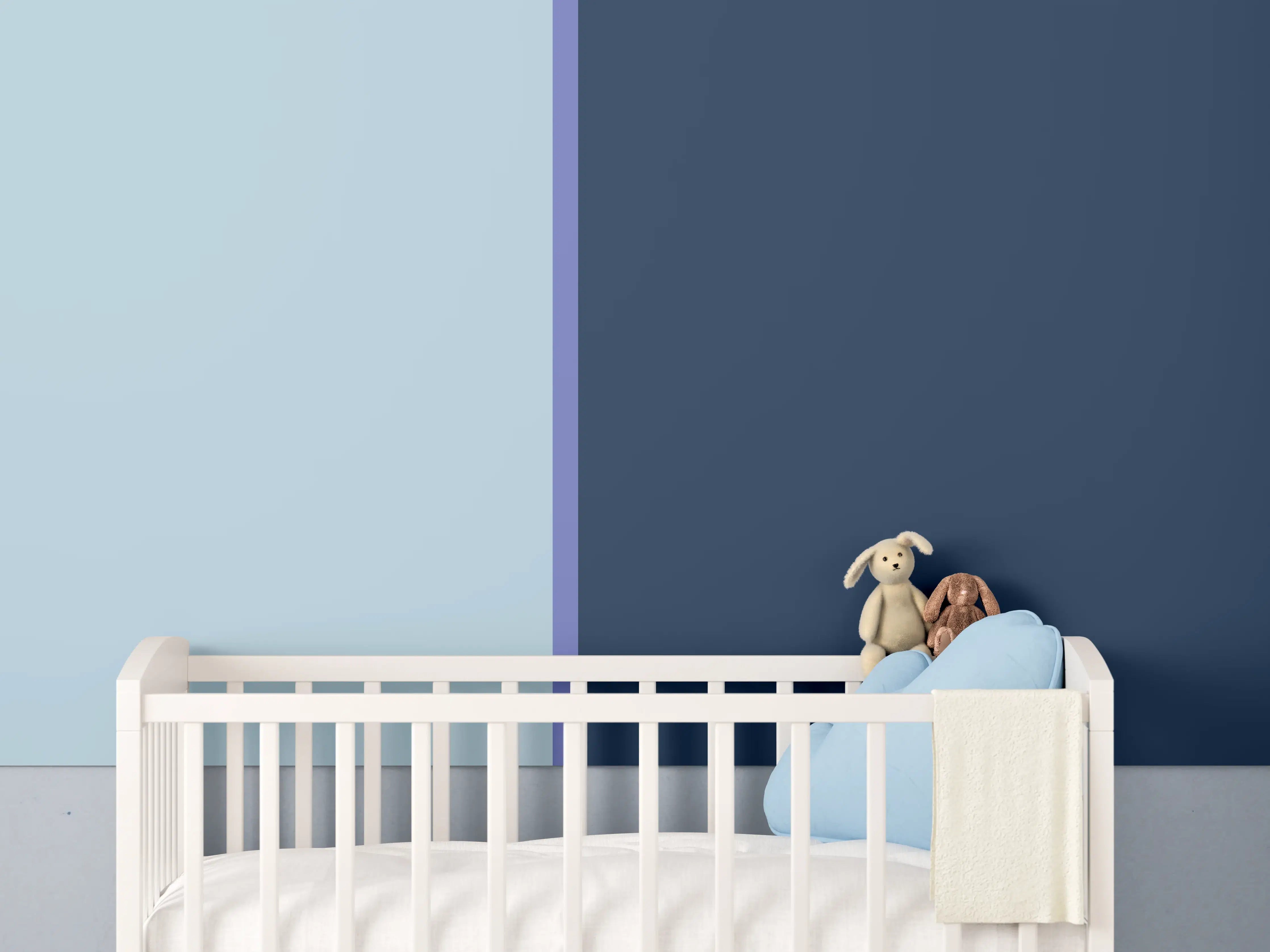 Babyzimmer Wandgestaltung - The Blues - Easy Vertical - Blueberry