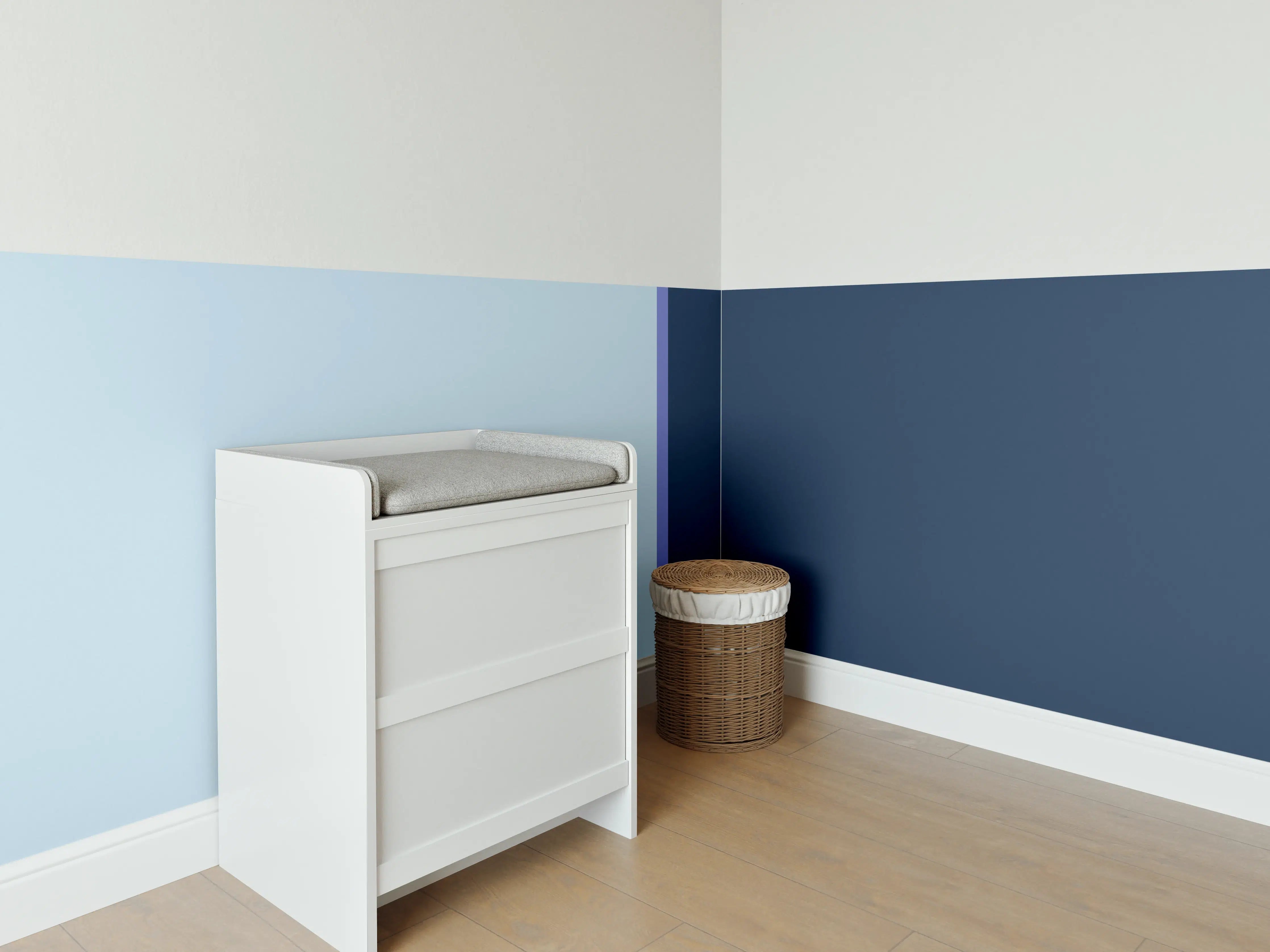 Babyzimmer Wandgestaltung - The Blues - Easy Vertical - Blueberry