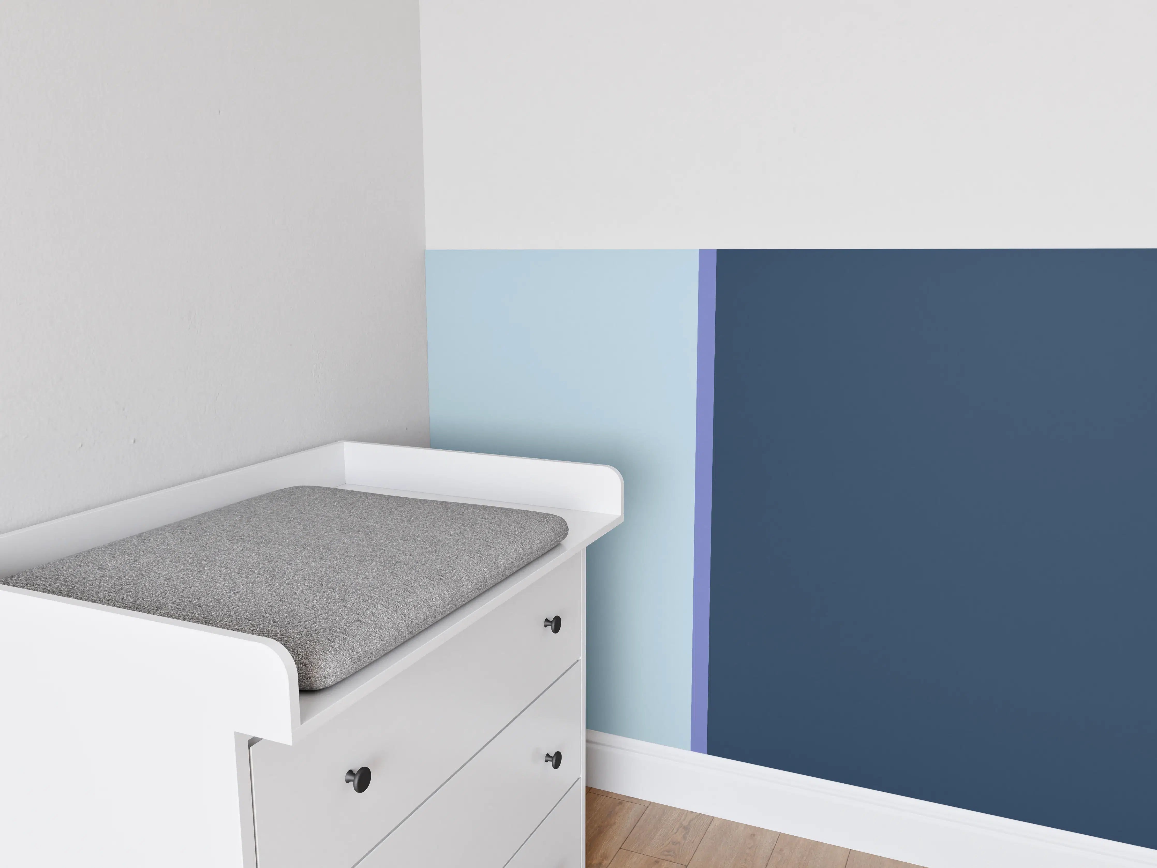 Babyzimmer Wandgestaltung - The Blues - Easy Vertical - Blueberry