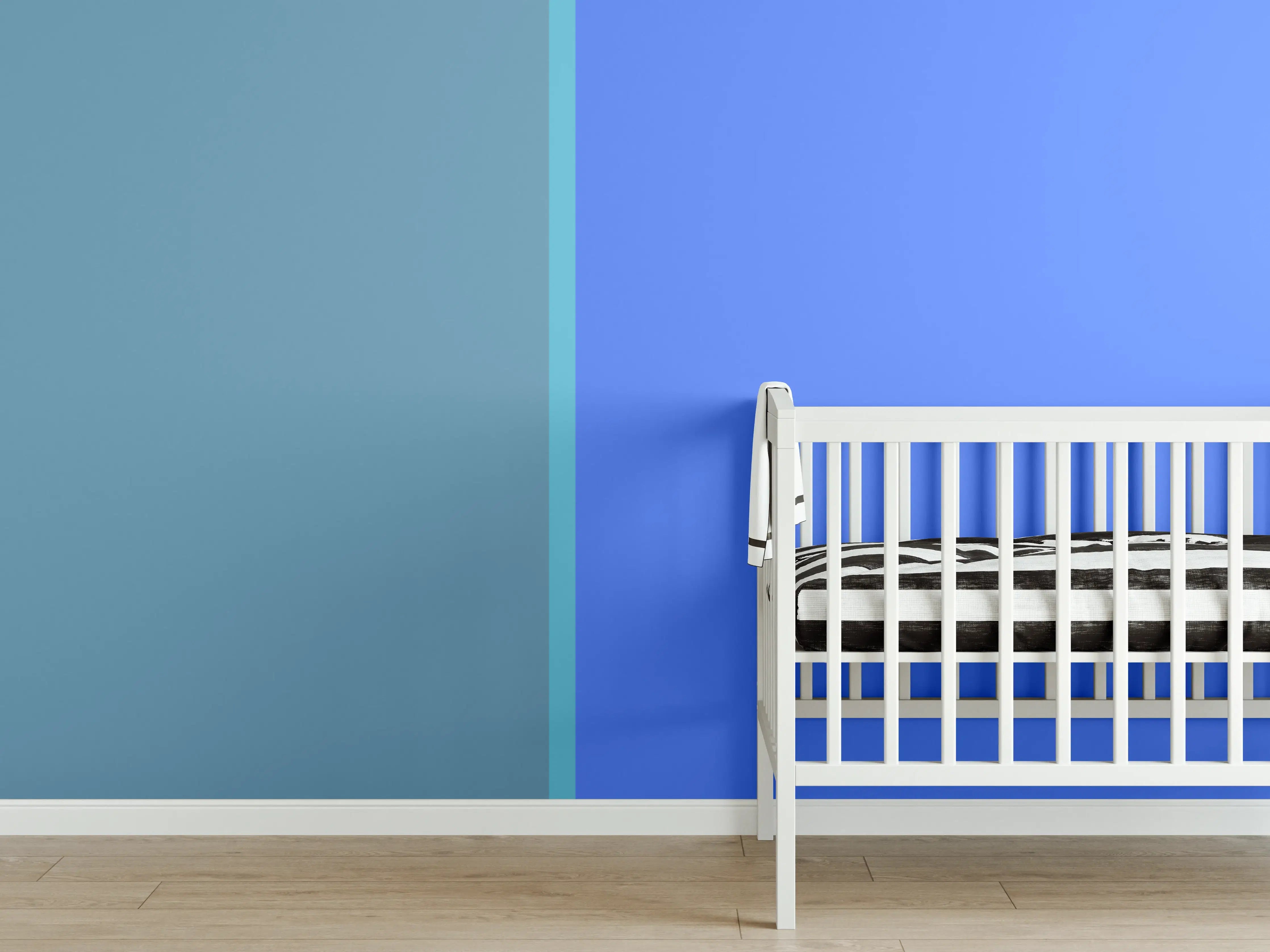 Babyzimmer Wandgestaltung - The Blues - Easy Vertical - Cornflower