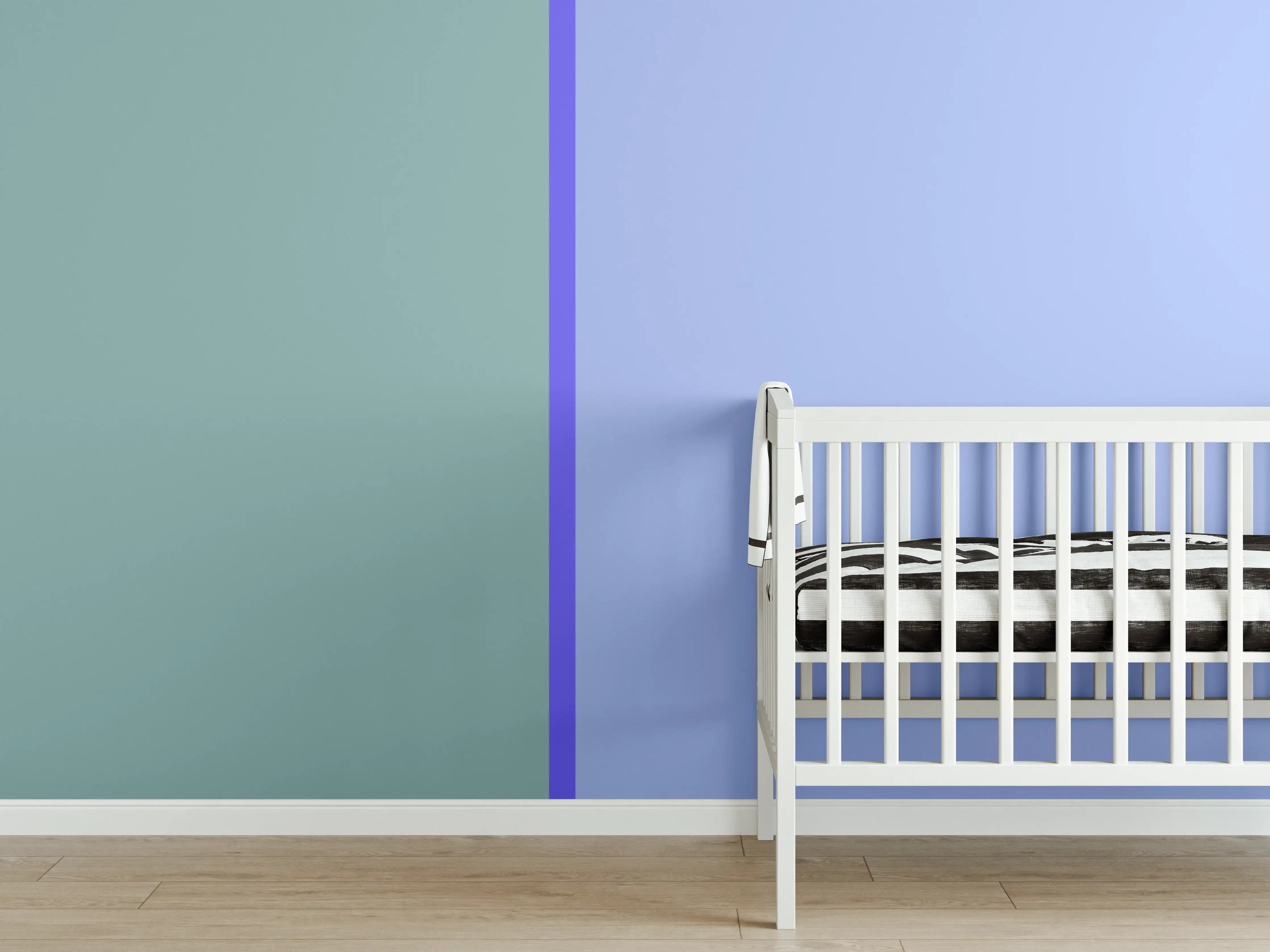 Babyzimmer Wandgestaltung - The Blues - Easy Vertical - Lavender