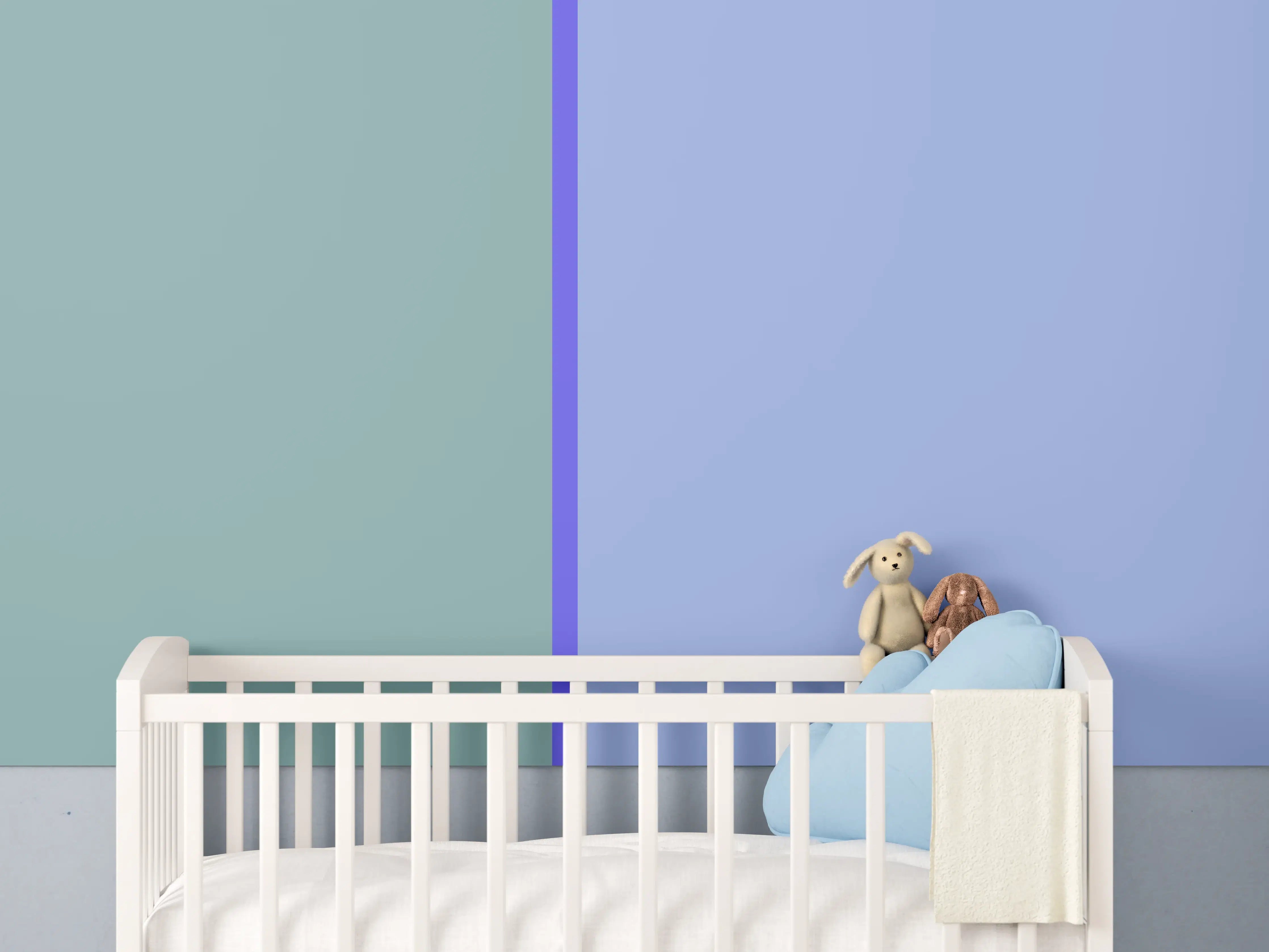 Babyzimmer Wandgestaltung - The Blues - Easy Vertical - Lavender