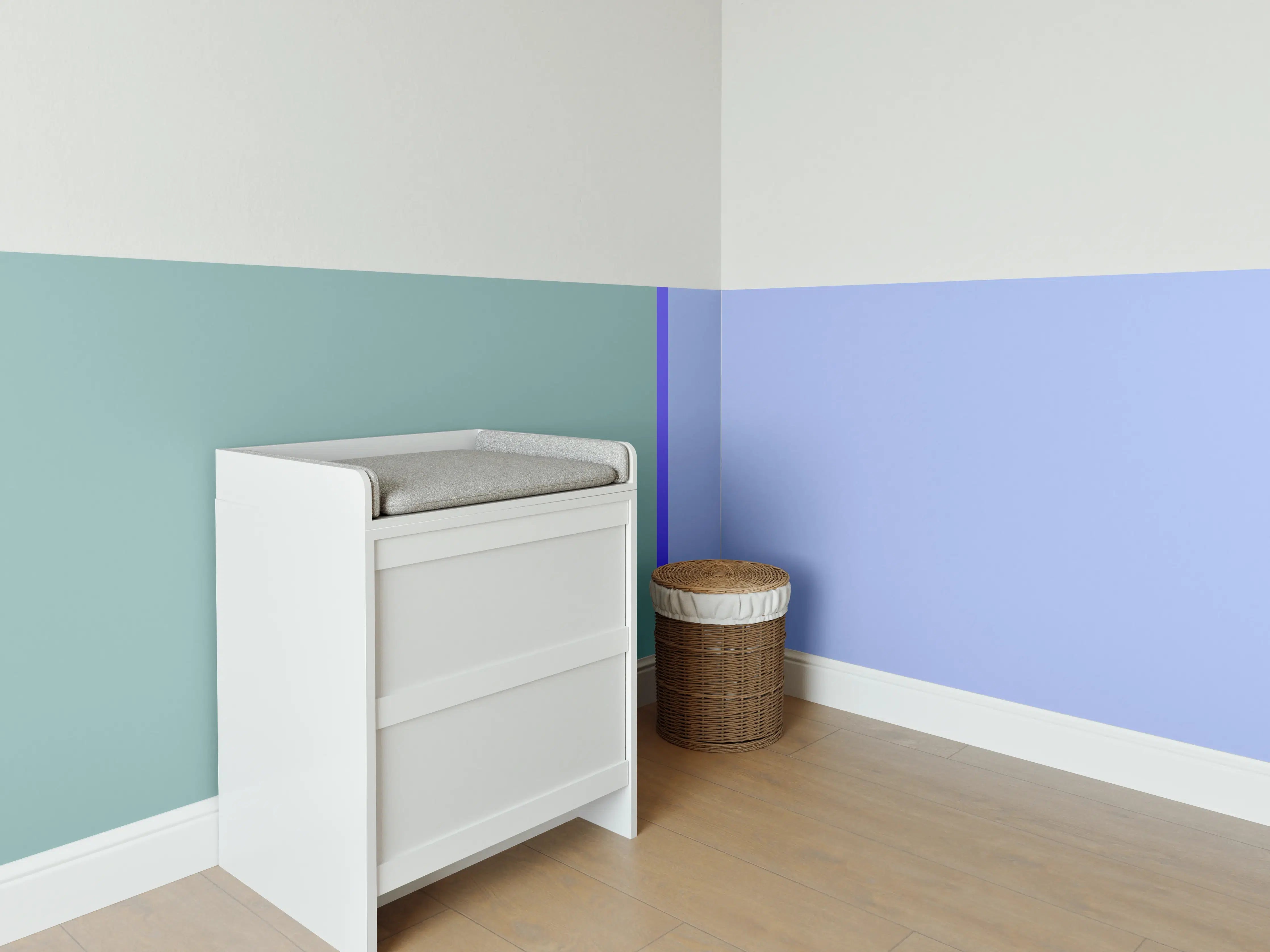 Babyzimmer Wandgestaltung - The Blues - Easy Vertical - Lavender