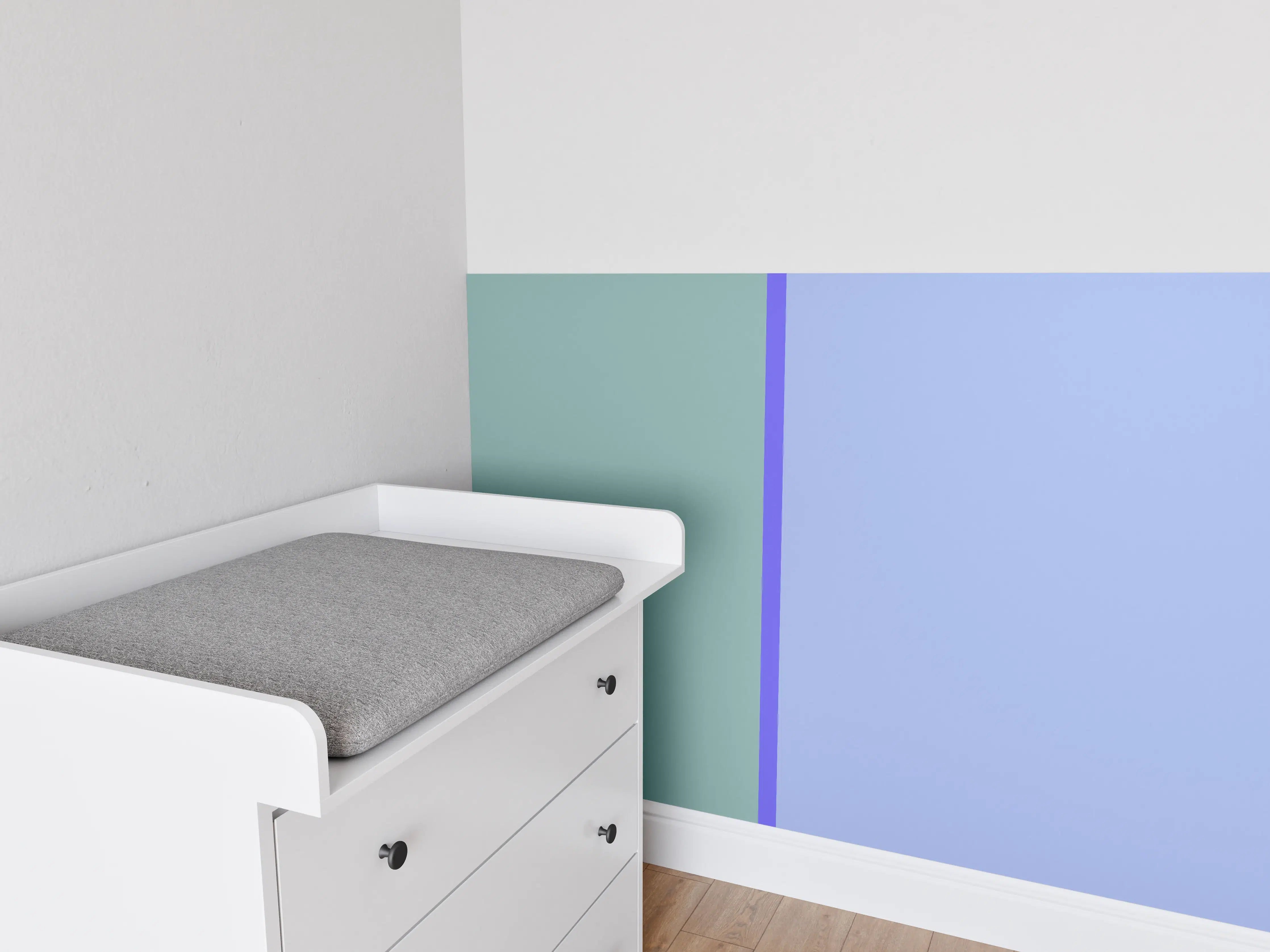 Babyzimmer Wandgestaltung - The Blues - Easy Vertical - Lavender