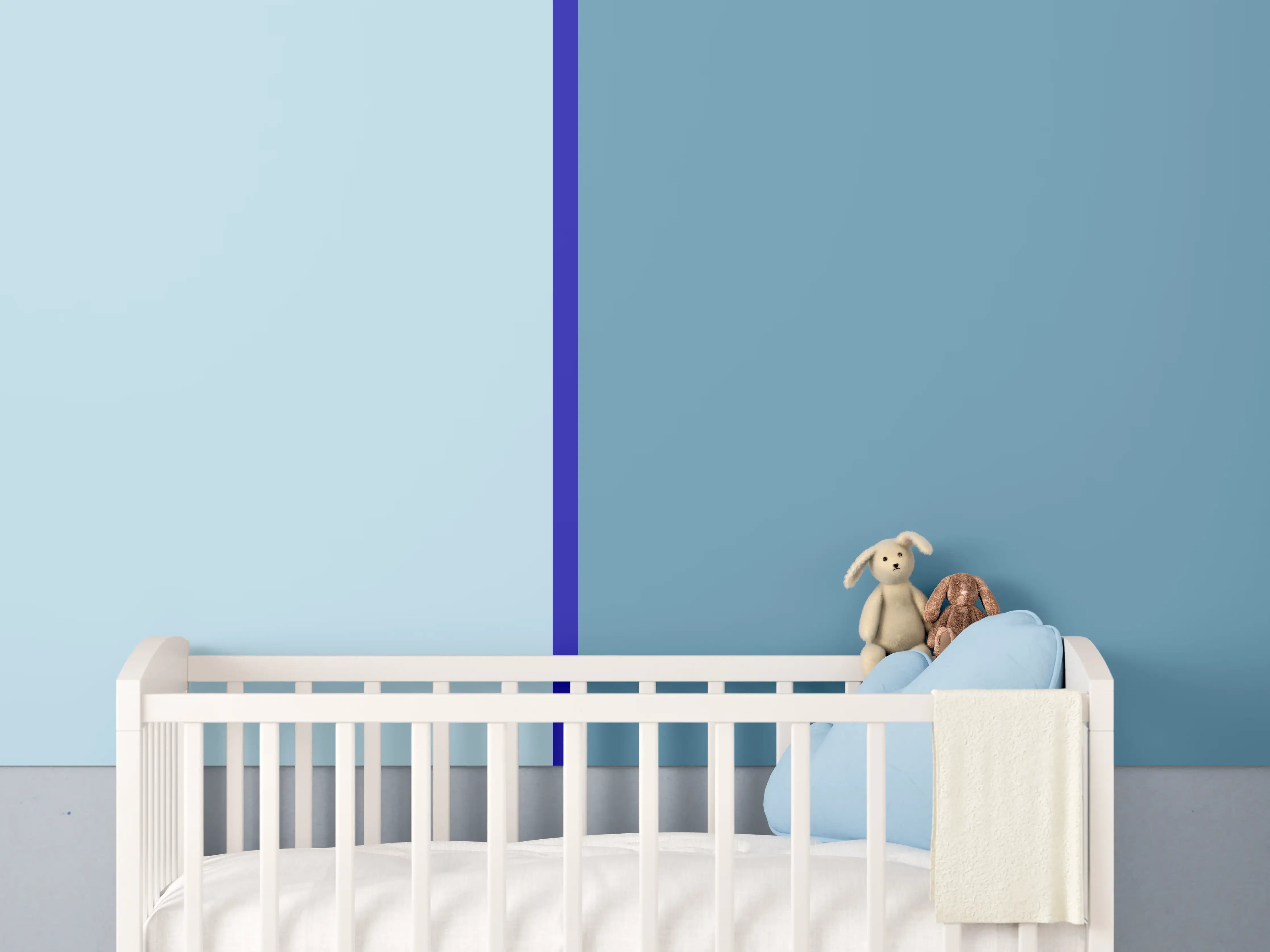 Babyzimmer Wandgestaltung - The Blues - Easy Vertical - Ocean