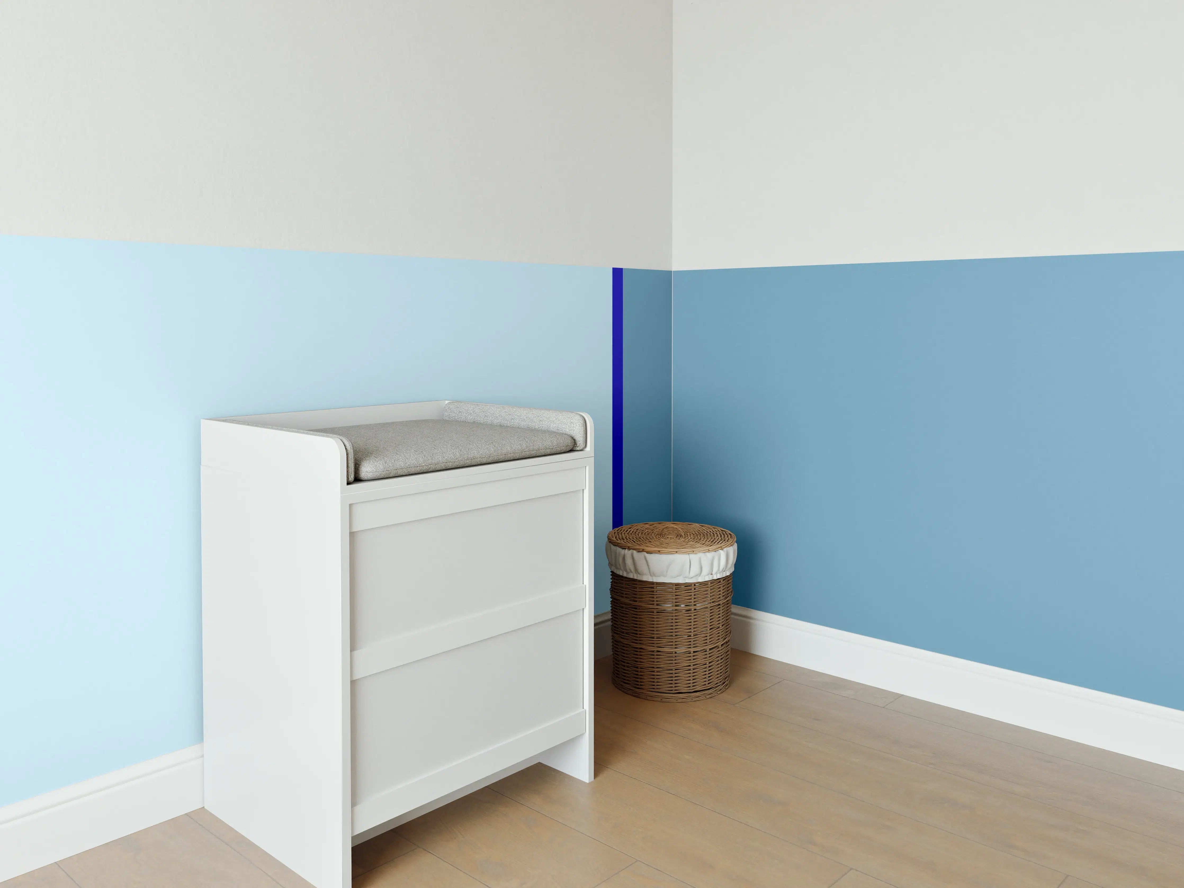 Babyzimmer Wandgestaltung - The Blues - Easy Vertical - Ocean