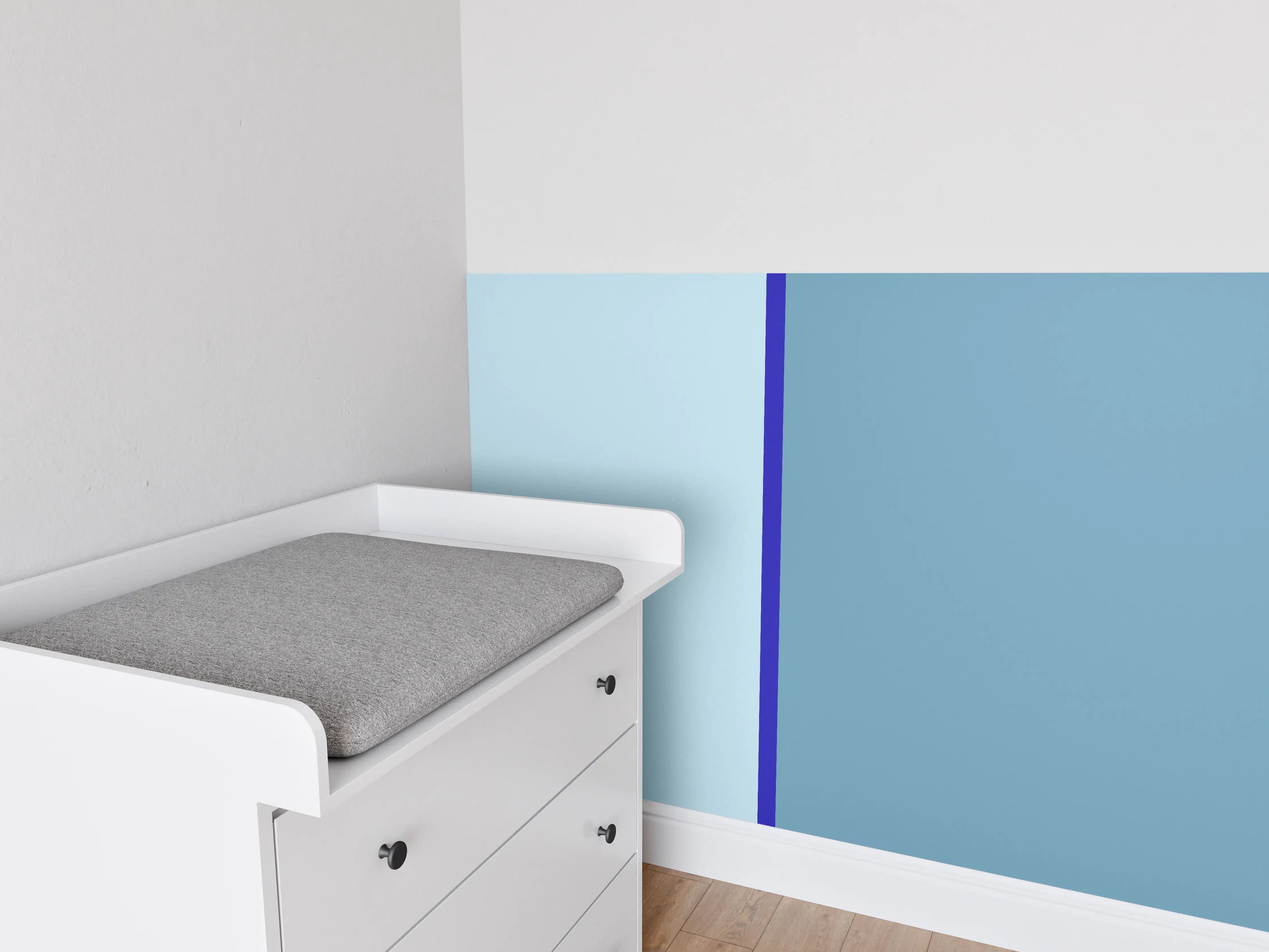 Babyzimmer Wandgestaltung - The Blues - Easy Vertical - Ocean
