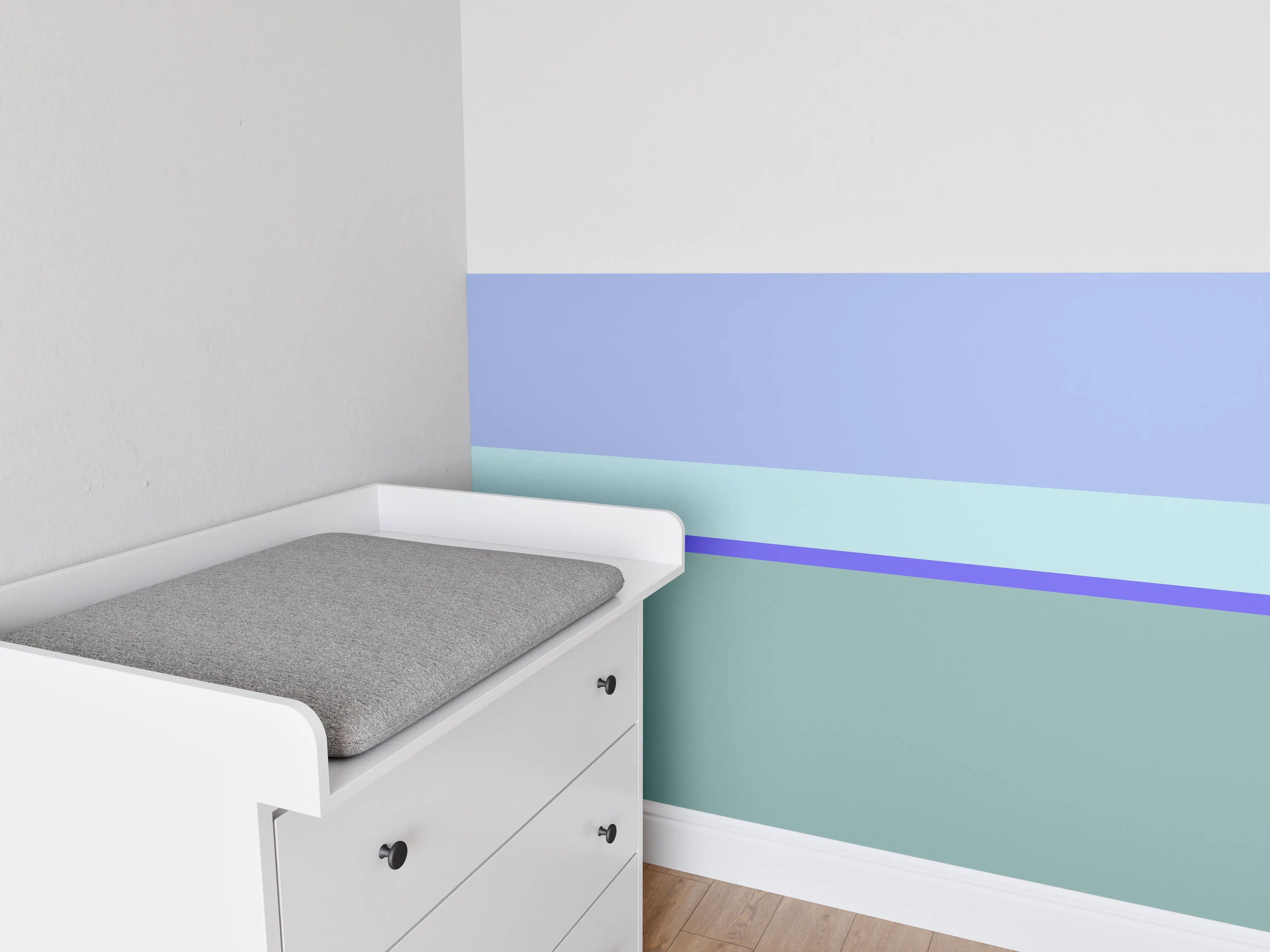 Babyzimmer Wandgestaltung - The Blues - Horizontal - Lavender