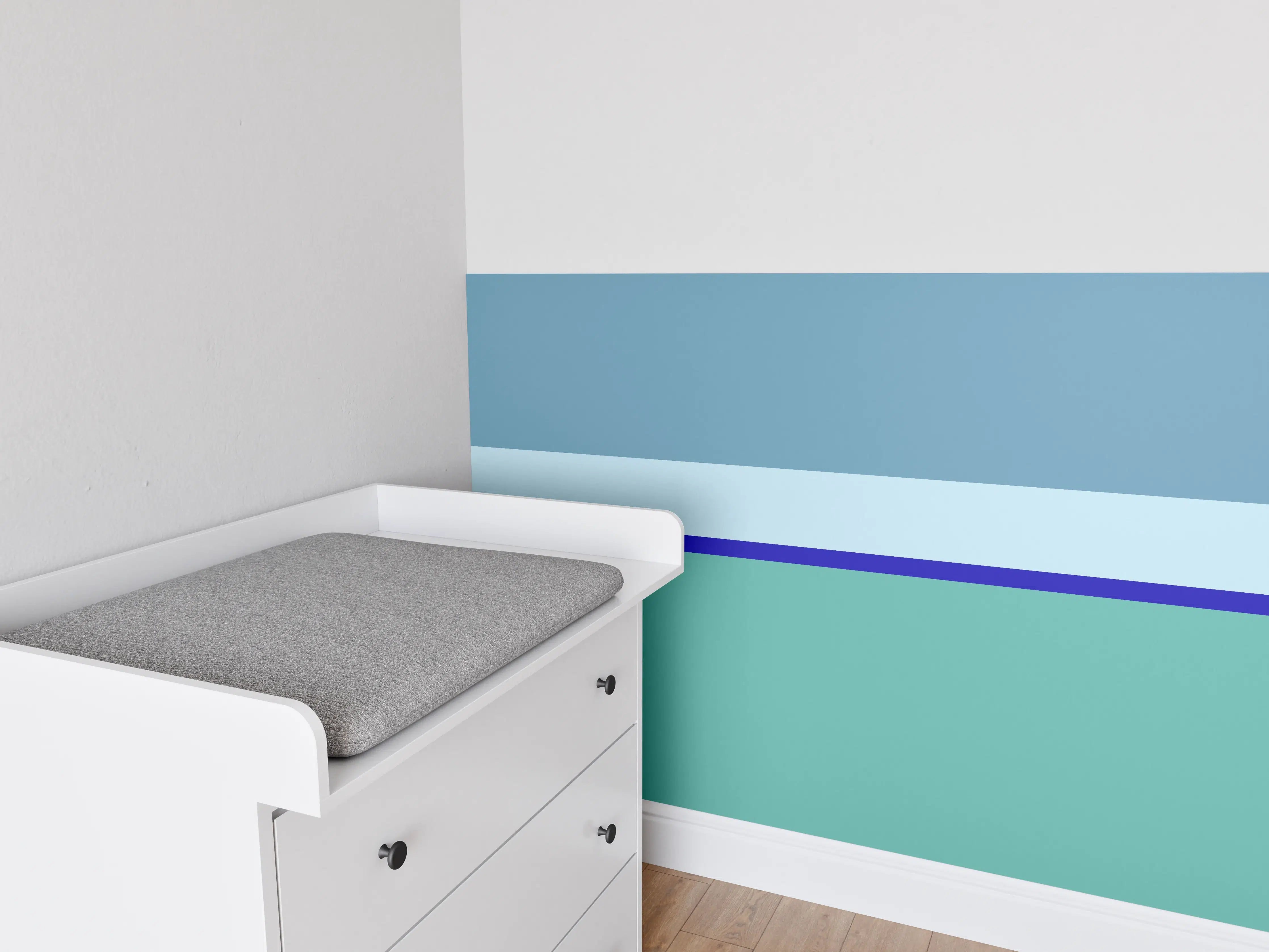Babyzimmer Wandgestaltung - The Blues - Horizontal - Ocean