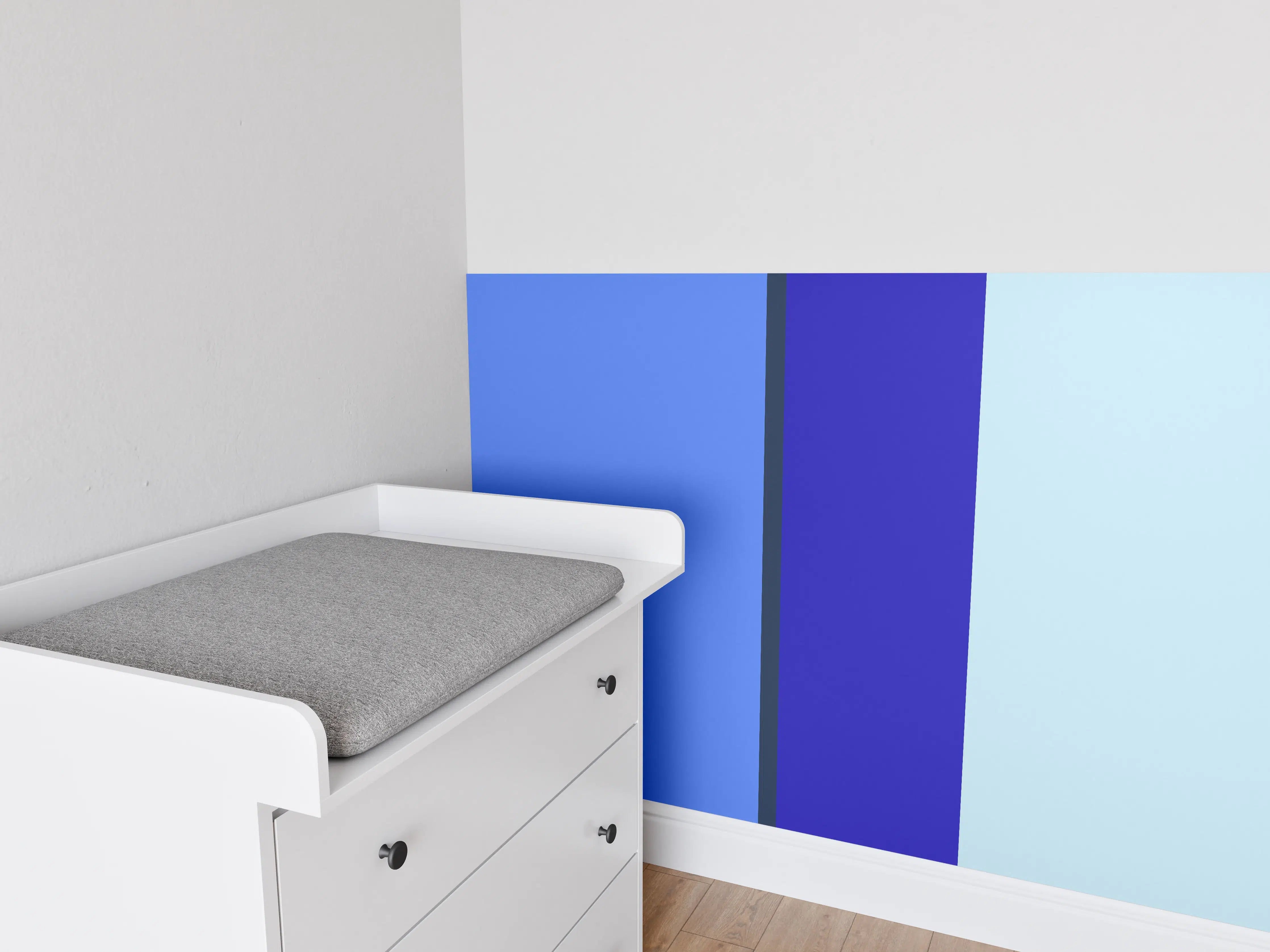 Babyzimmer Wandgestaltung - The Blues - Vertical - Waterfall