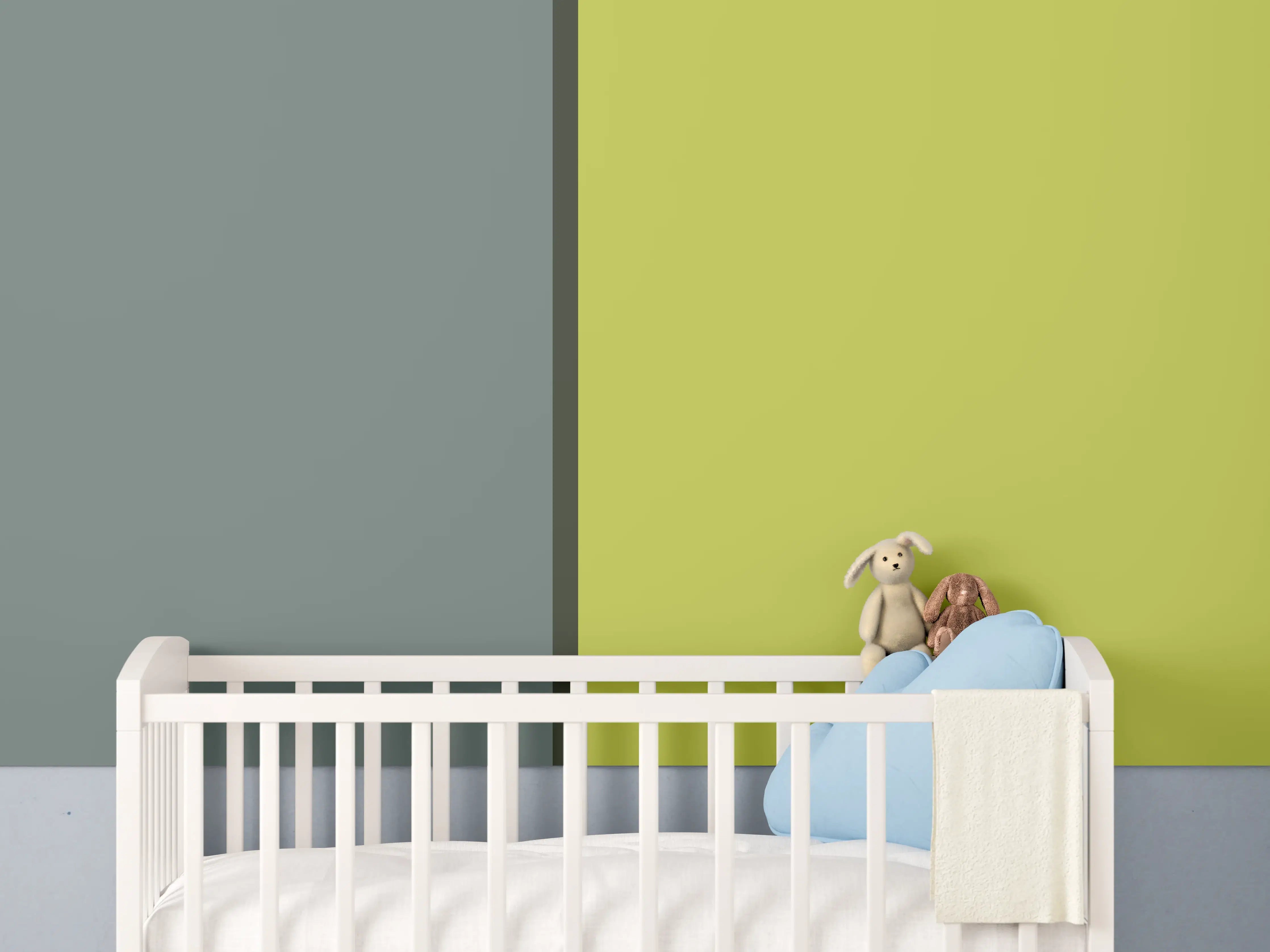 Babyzimmer Wandgestaltung - The Greens -  Easy Vertical - Matcha