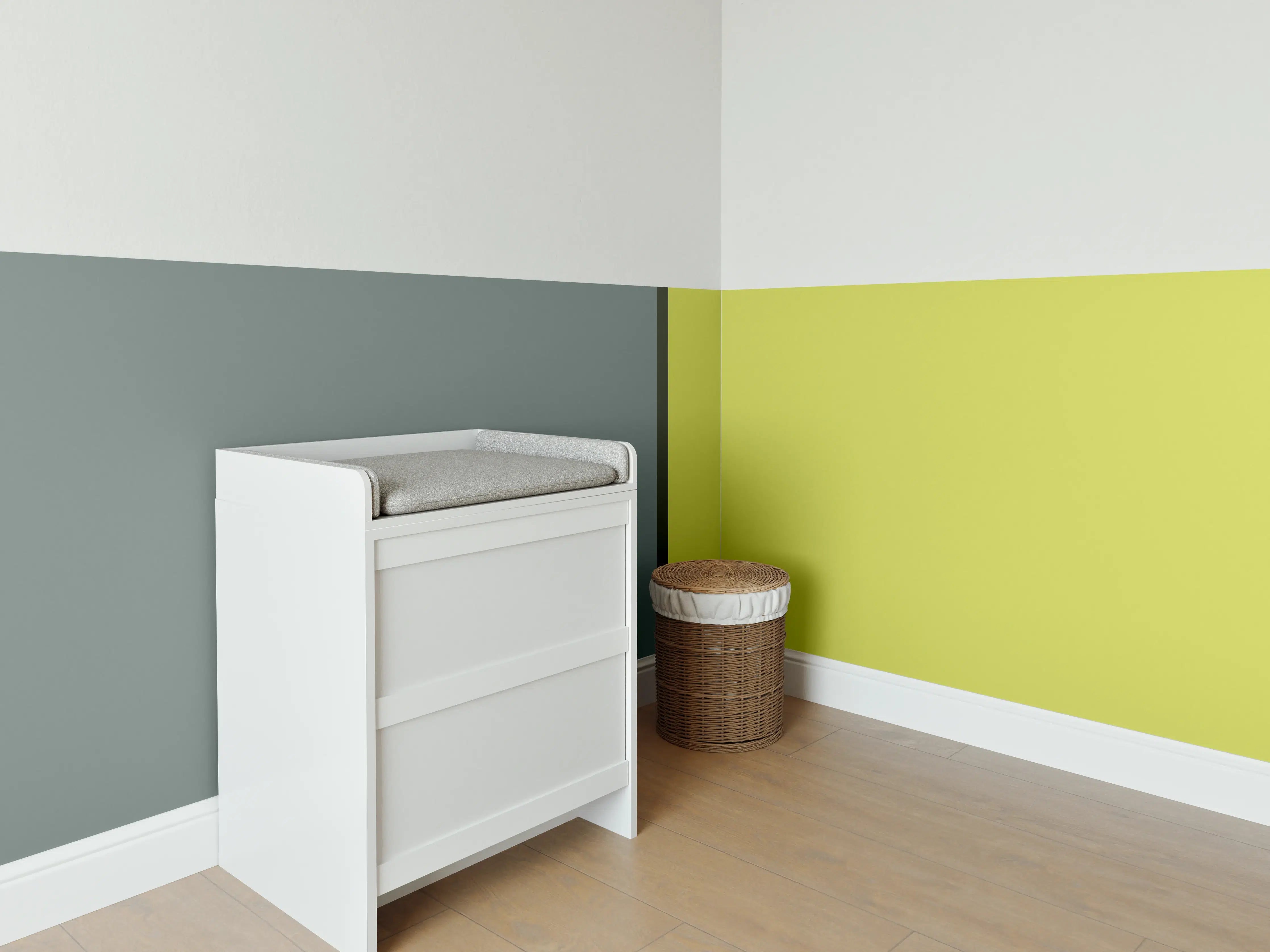 Babyzimmer Wandgestaltung - The Greens -  Easy Vertical - Matcha